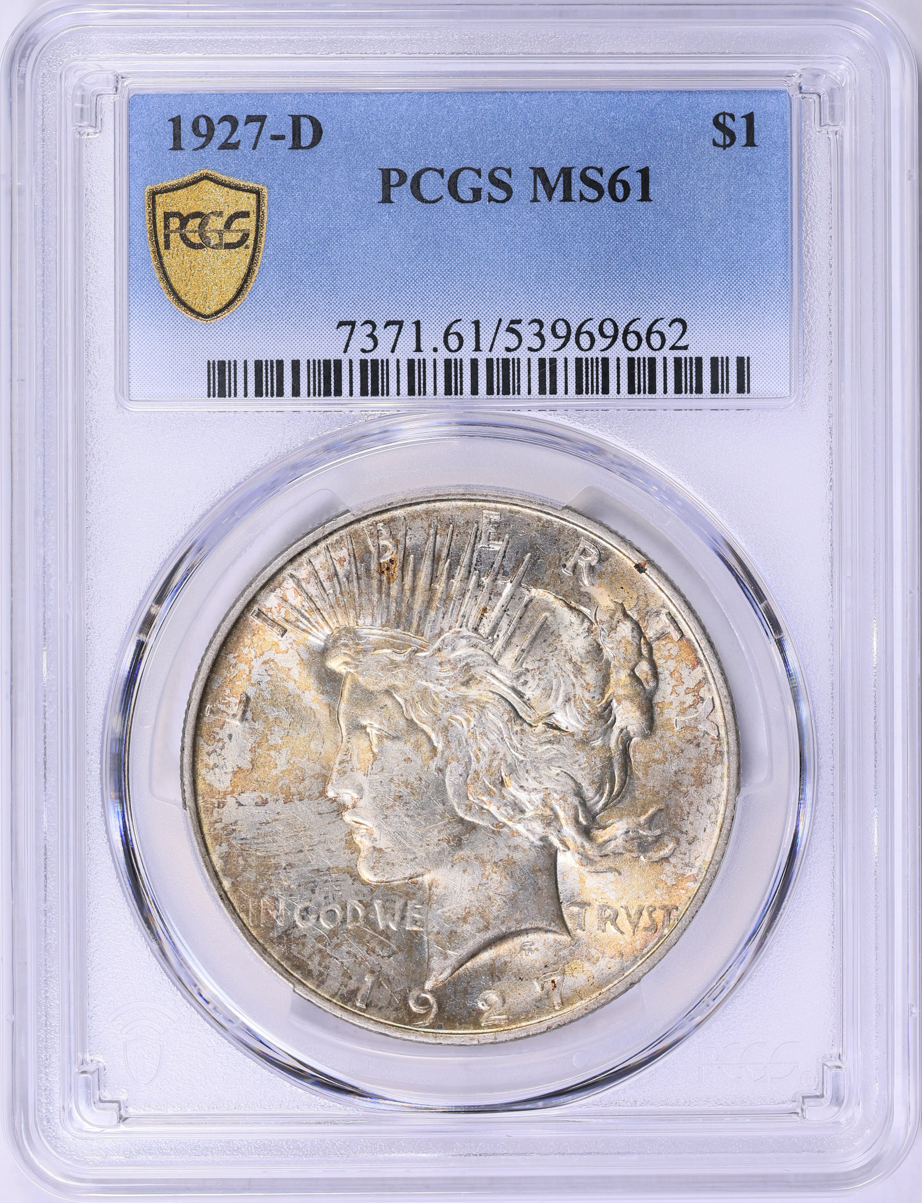 1927-D Peace Silver Dollar PCGS MS-61 (Toned) (Item 1947555 ...