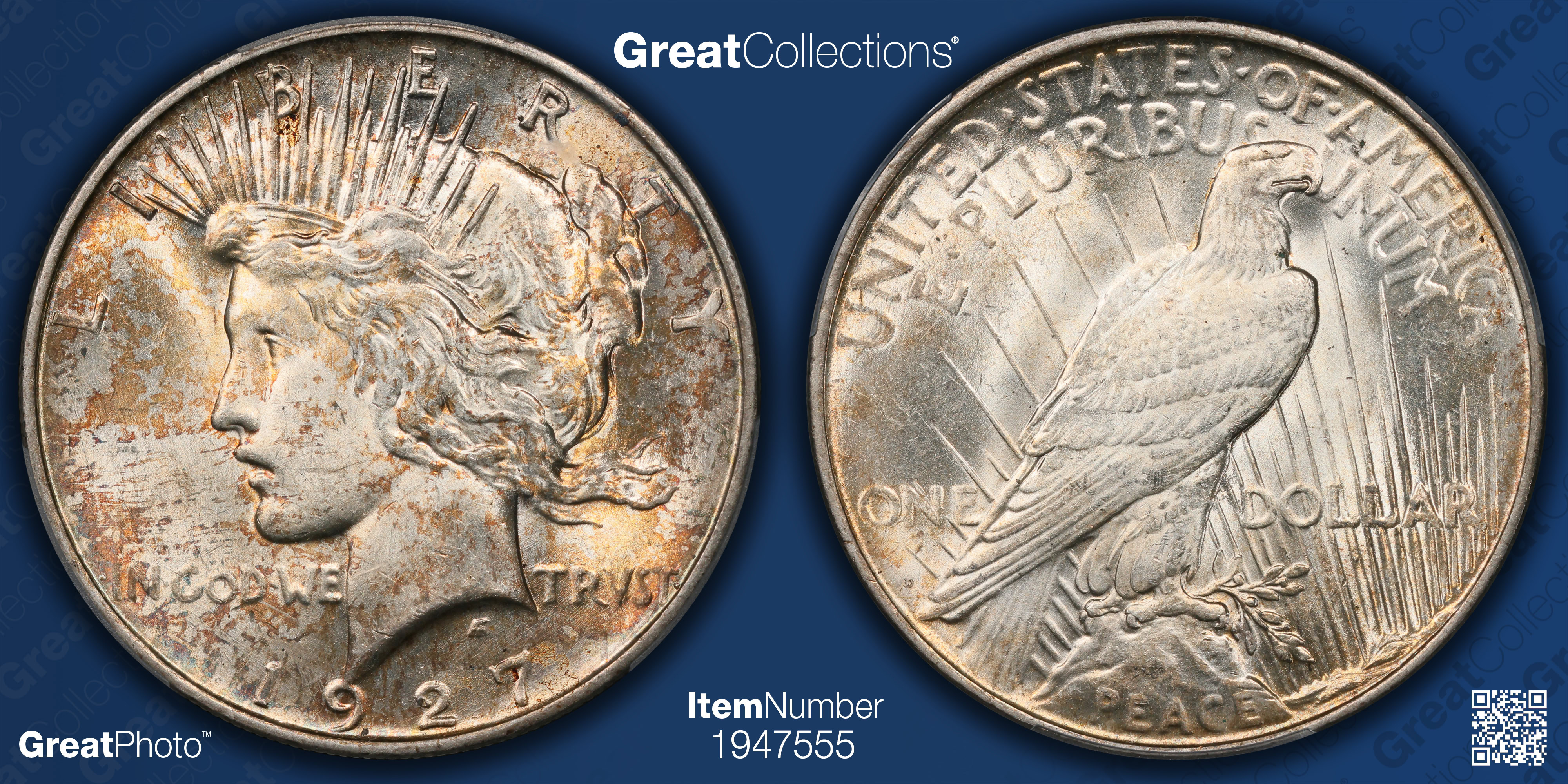 1927-D Peace Silver Dollar PCGS MS-61 (Toned) (Item 1947555 ...