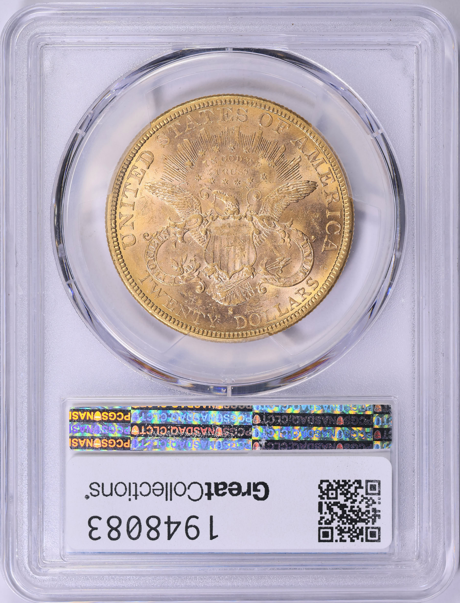 1878-S Liberty Gold Double Eagle PCGS MS-62+ (CAC Green) (Item 1948083) |  GreatCollections Coin Auctions