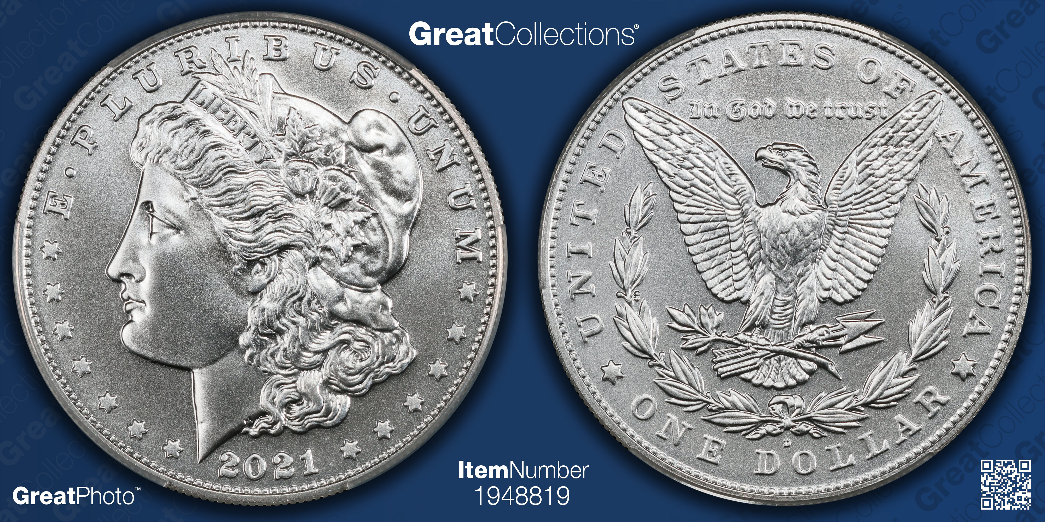2021-D Morgan Silver Dollar 100th Anniversary CACG MS-70 (Item