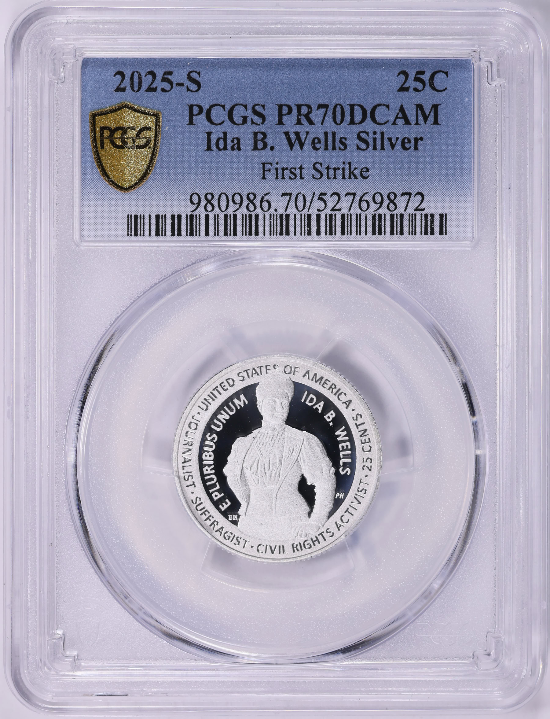 ⭐️【PCGS PR67DCAM】2002 フランス 白雪姫 1.5ユーロ 銀貨 2025-S American Women Quarter Ida B. Wells Silver First Strike