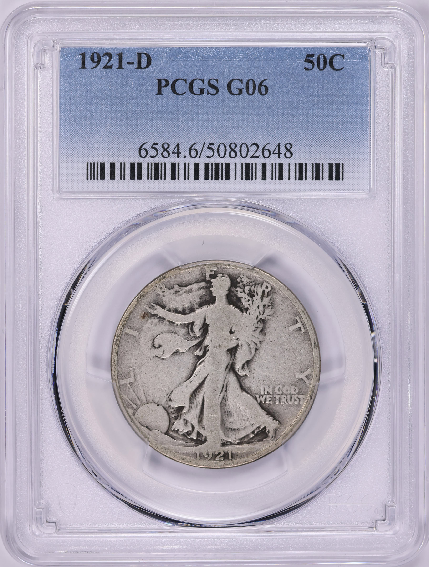 1921-D Walking Liberty Half Dollar PCGS G-06 (Item 1949452