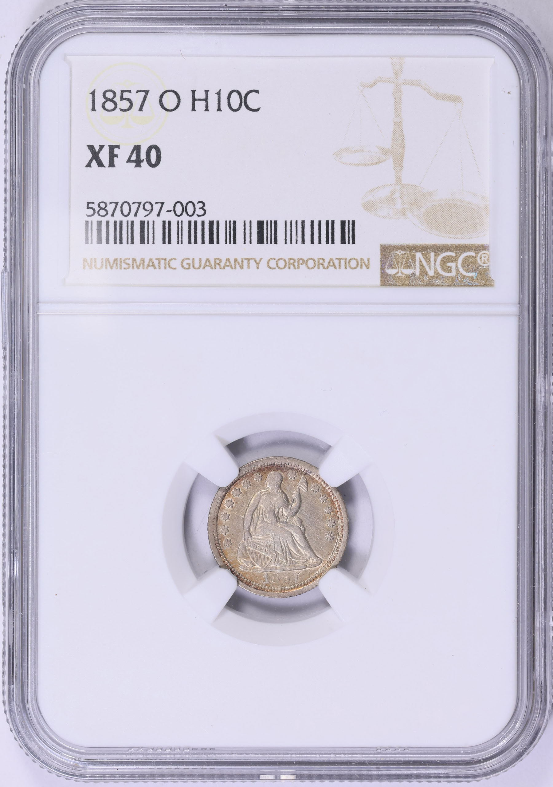 1857-O Seated Liberty Half Dime NGC XF-40 (Item 1950407 ...