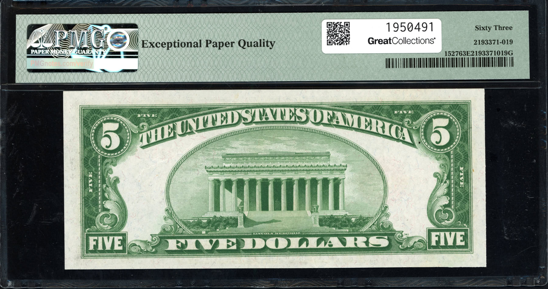 Fr. 1527 (DA Block) 1928B $5 Legal Tender Note Julian / Morgenthau PMG ...