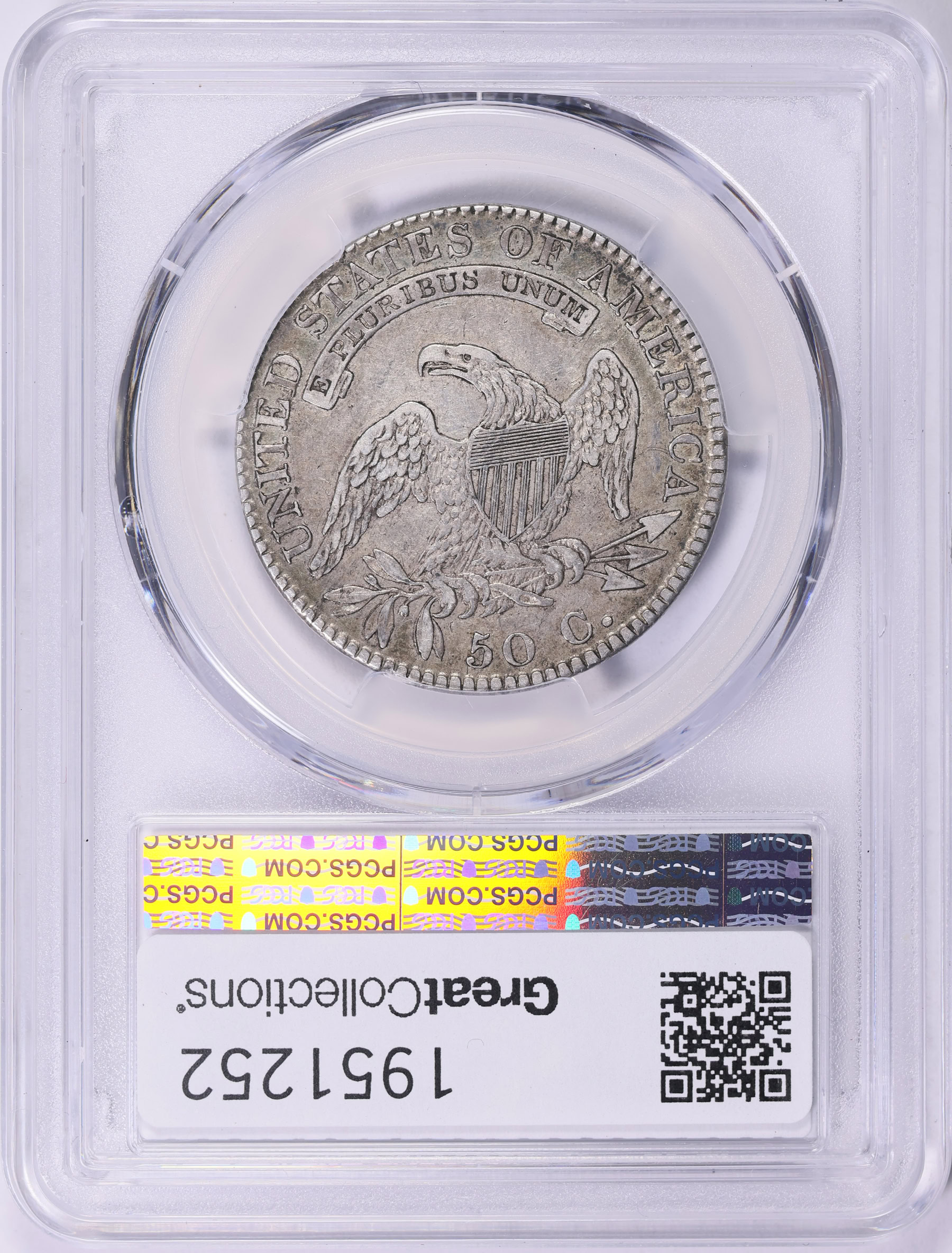 1820 Capped Bust Half Dollar Square 2, Large Date, No