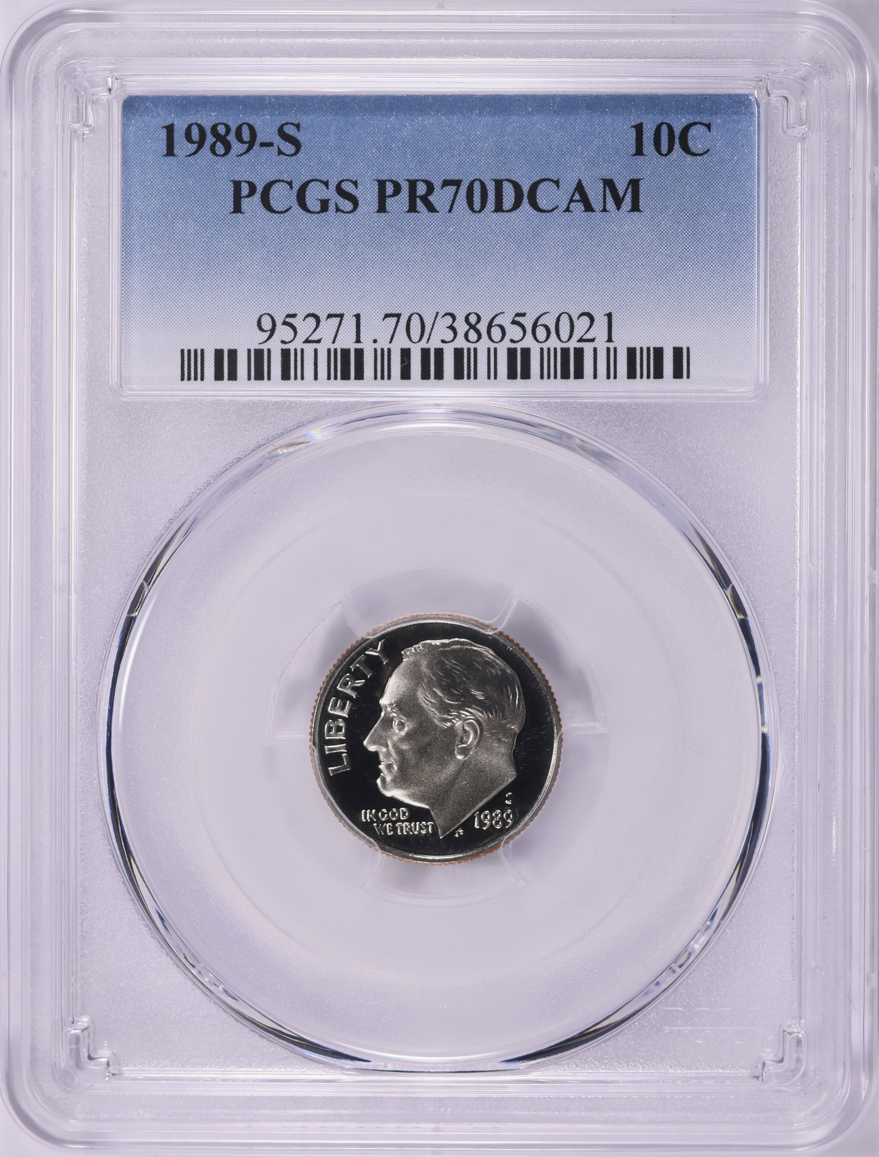 1989-S Roosevelt Dime PCGS Proof-70 DCAM (Item 1952455