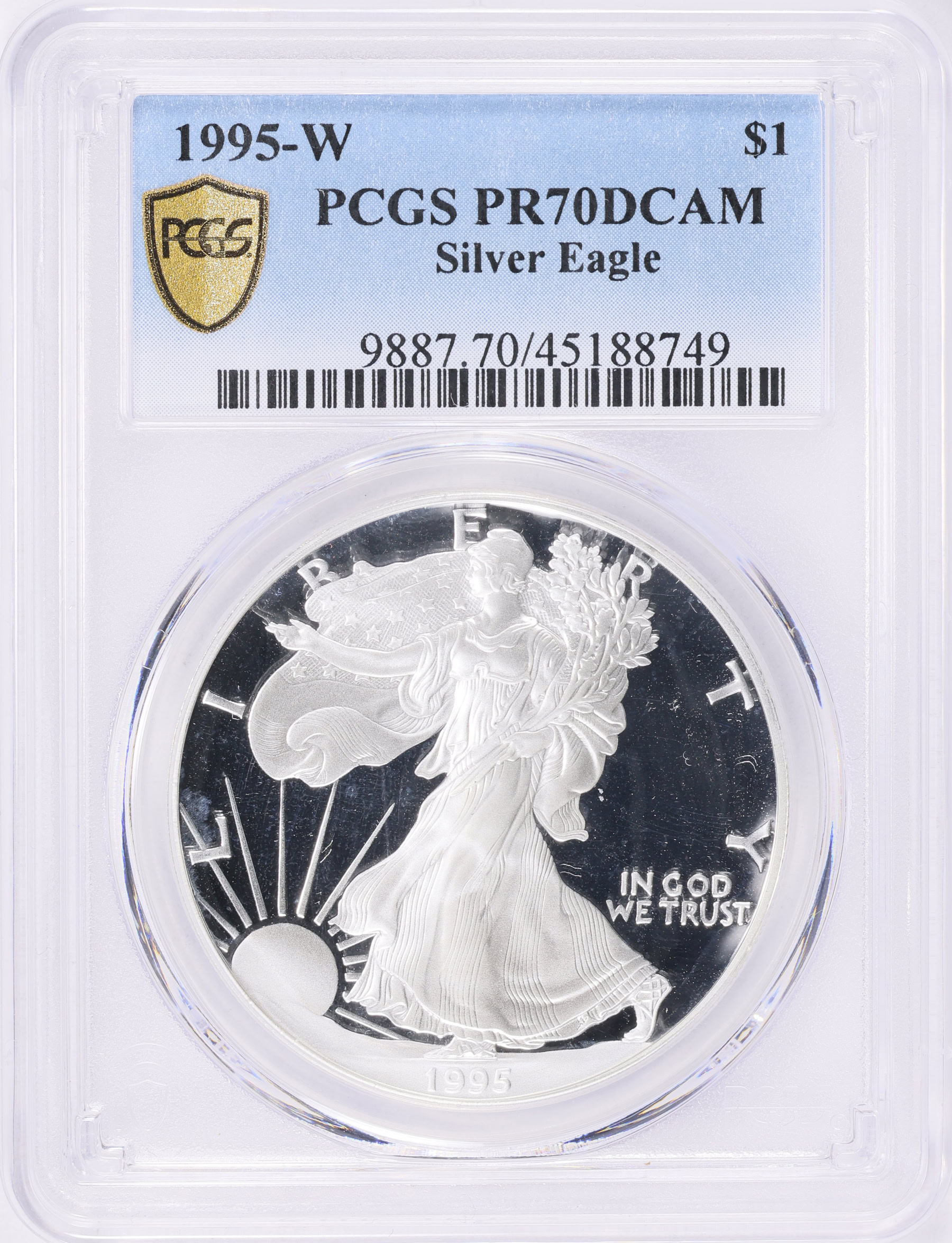 PCGS PR69DCAM 完全未使用品 1995年 イギリス £1銀貨 PCGS PR69DCAM 完全未使用品 1995年 イギリス £1銀貨 PCGS PR69DCAM 完全未
