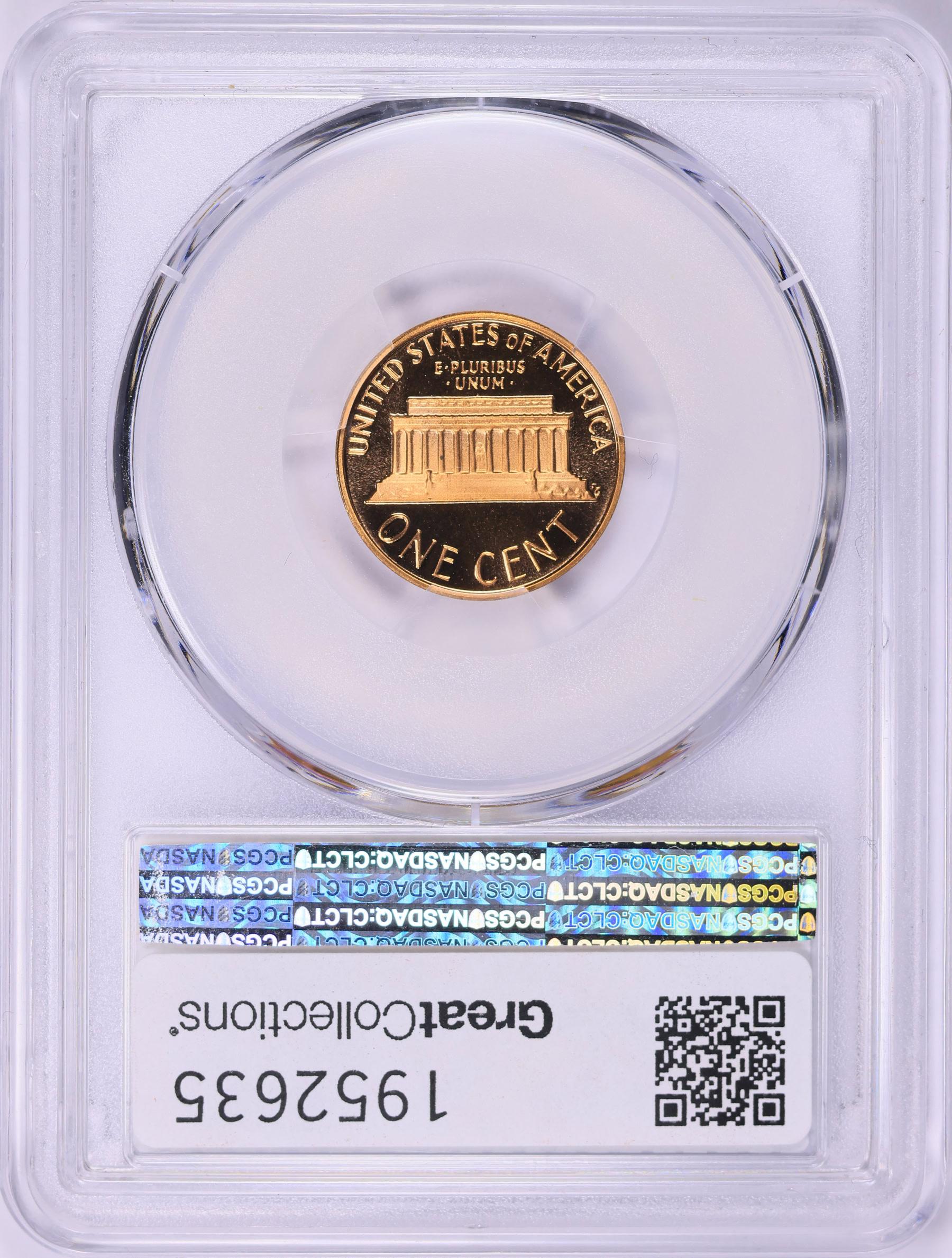 1977-S Lincoln Memorial Reverse Proof Cent Direct From Proof Set TONED
