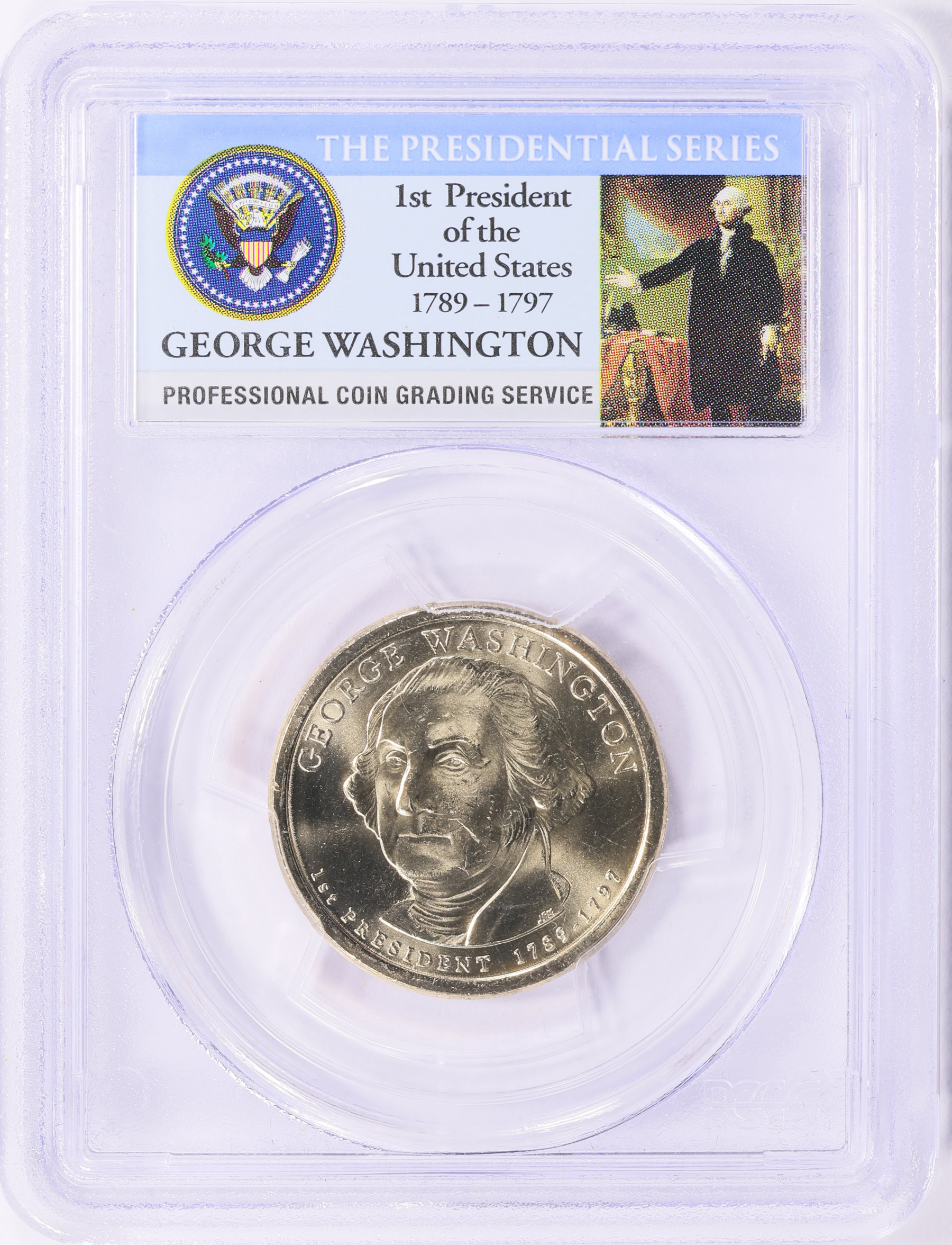 (2007) Presidential Dollar George Washington Missing Edge Lettering ...