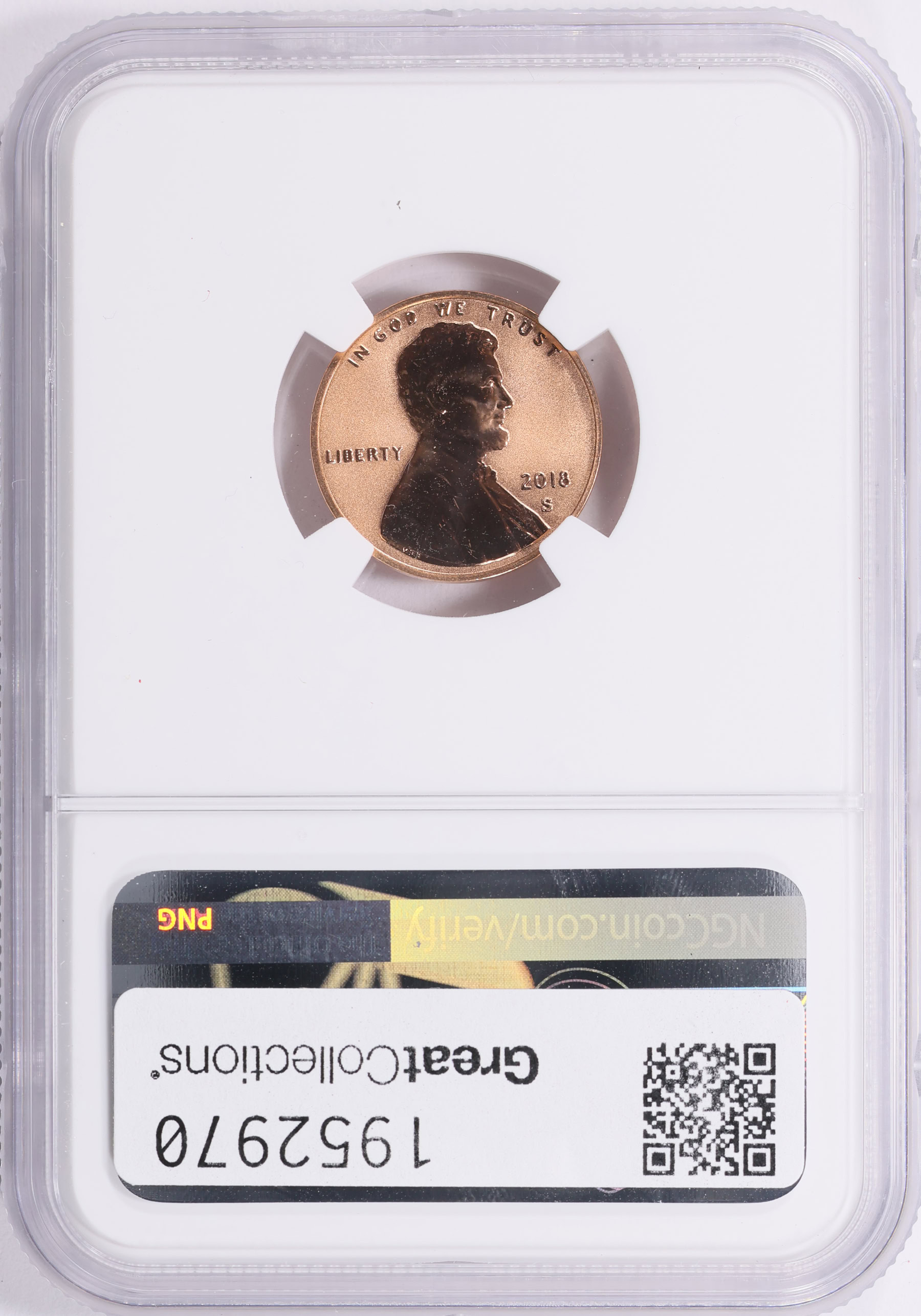 2018-S Lincoln Cent Shield Reverse Proof (From the 50th Anniversary Set ...