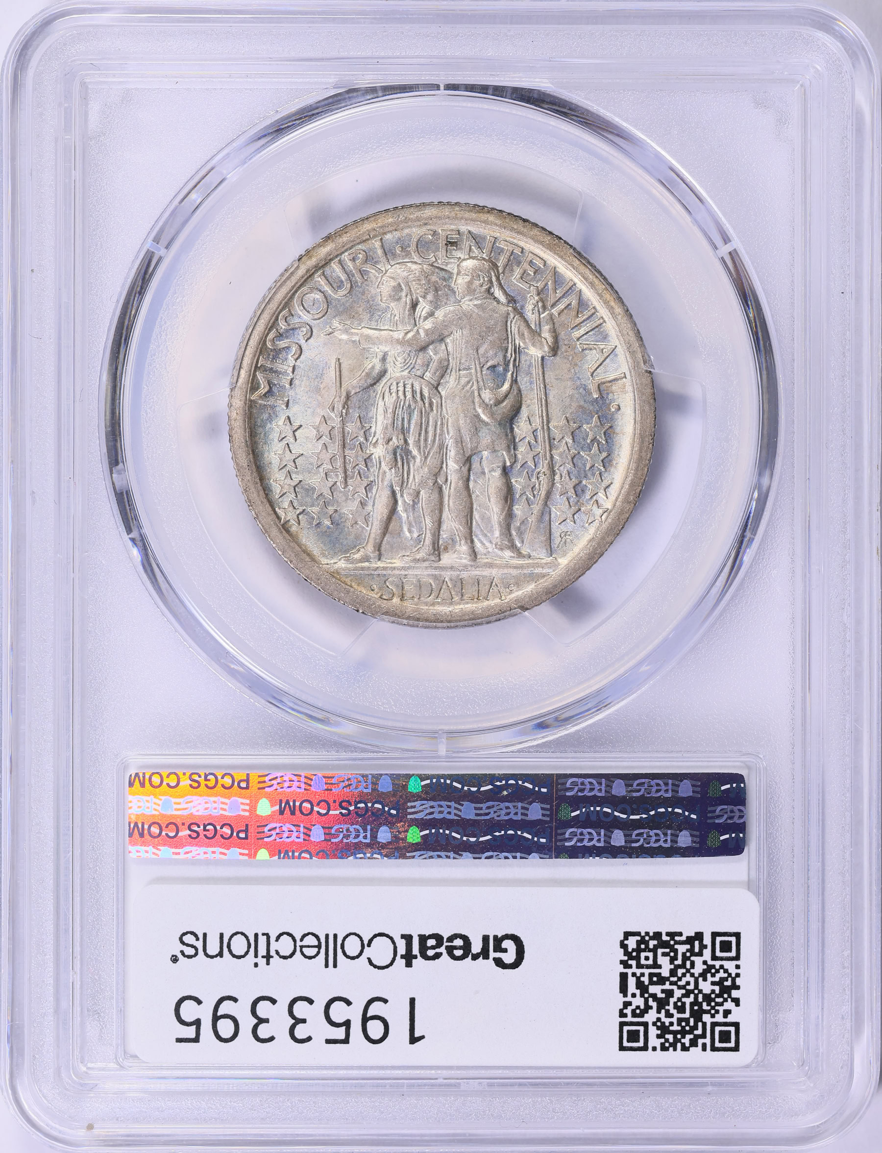 1921 Missouri Centennial Half Dollar 2x4 PCGS MS-66+ (CAC Green