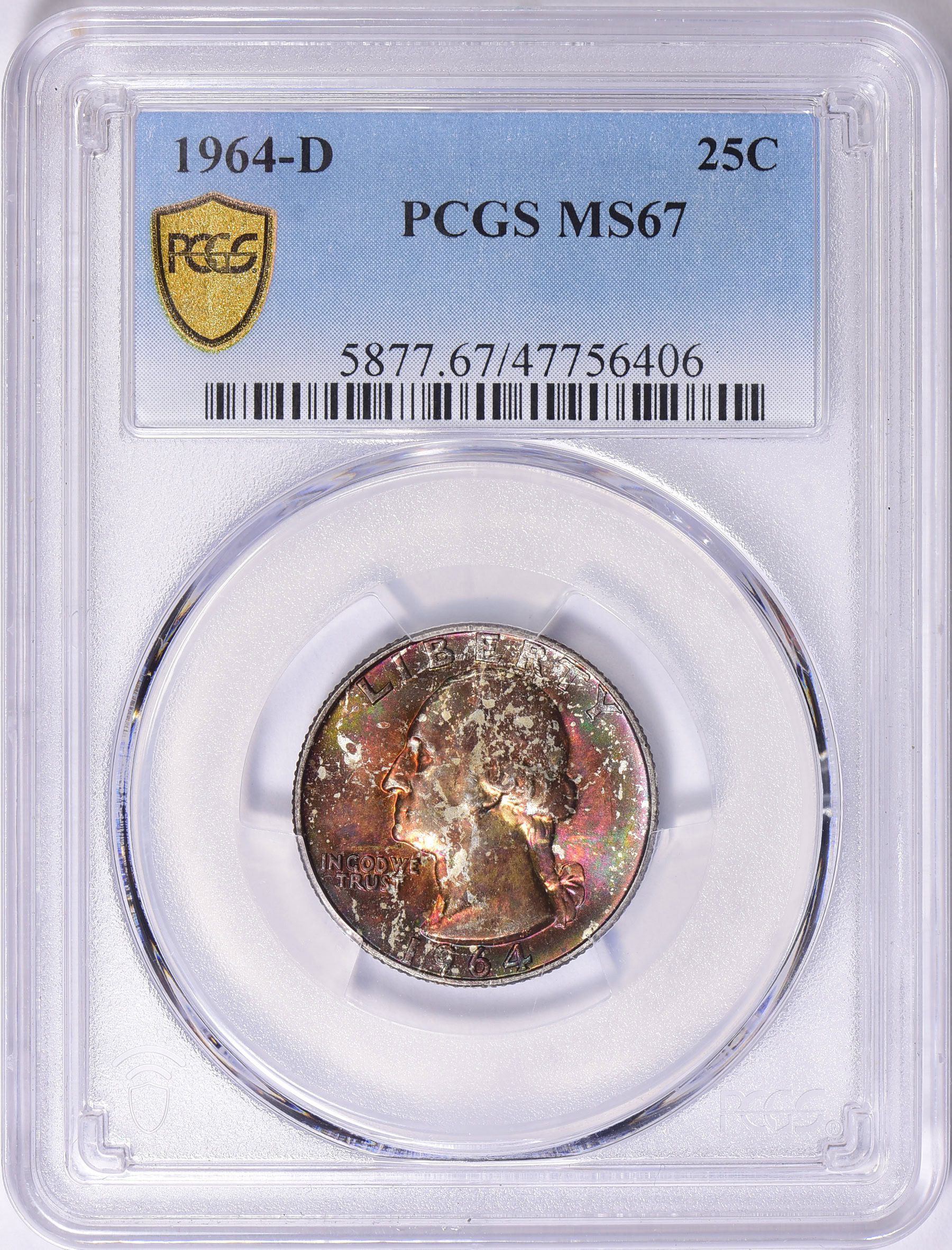 1964-D Washington Quarter PCGS MS-67 (Toned) (Item 1953645