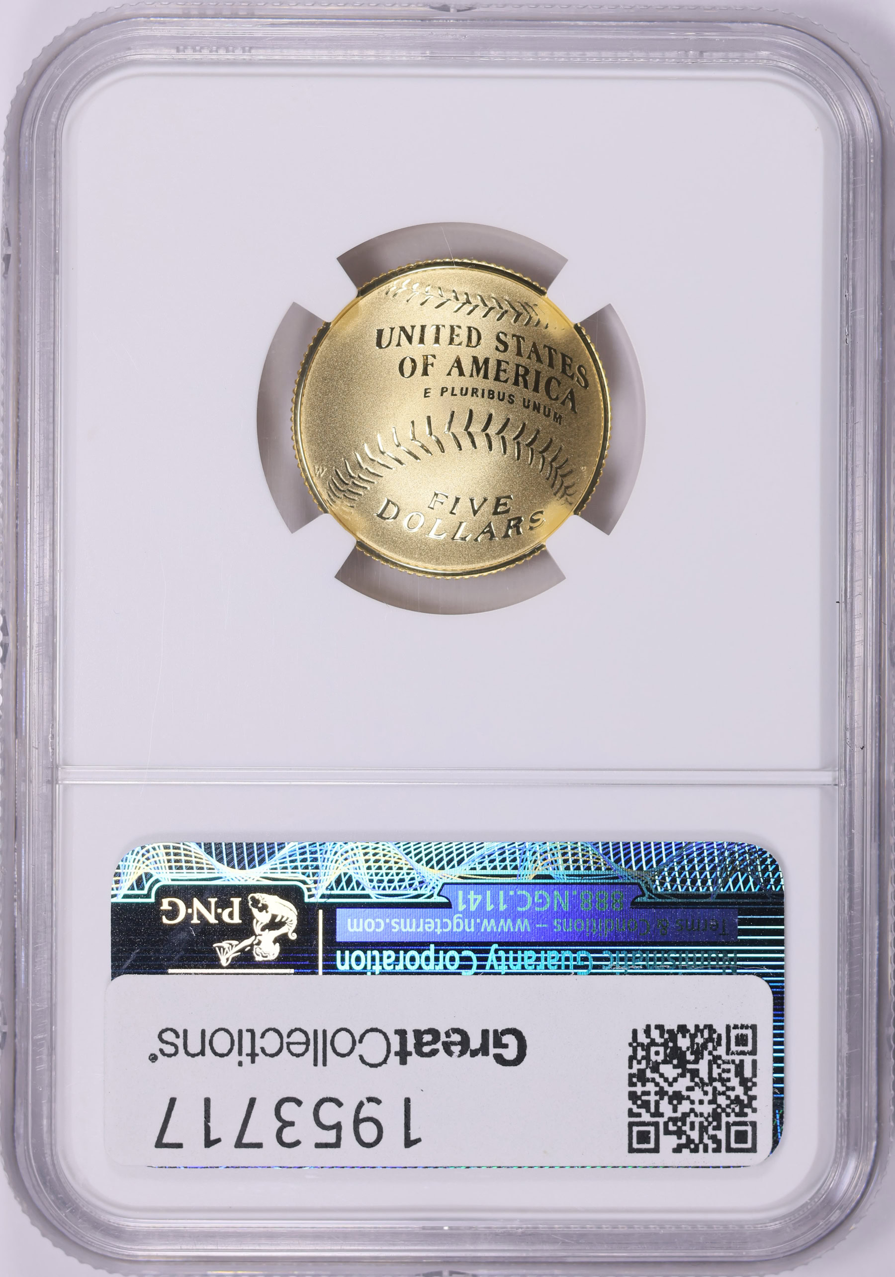 2014-W Baseball Hall of Fame Gold $5 NGC Proof-70 UC (Cal Ripken Jr ...