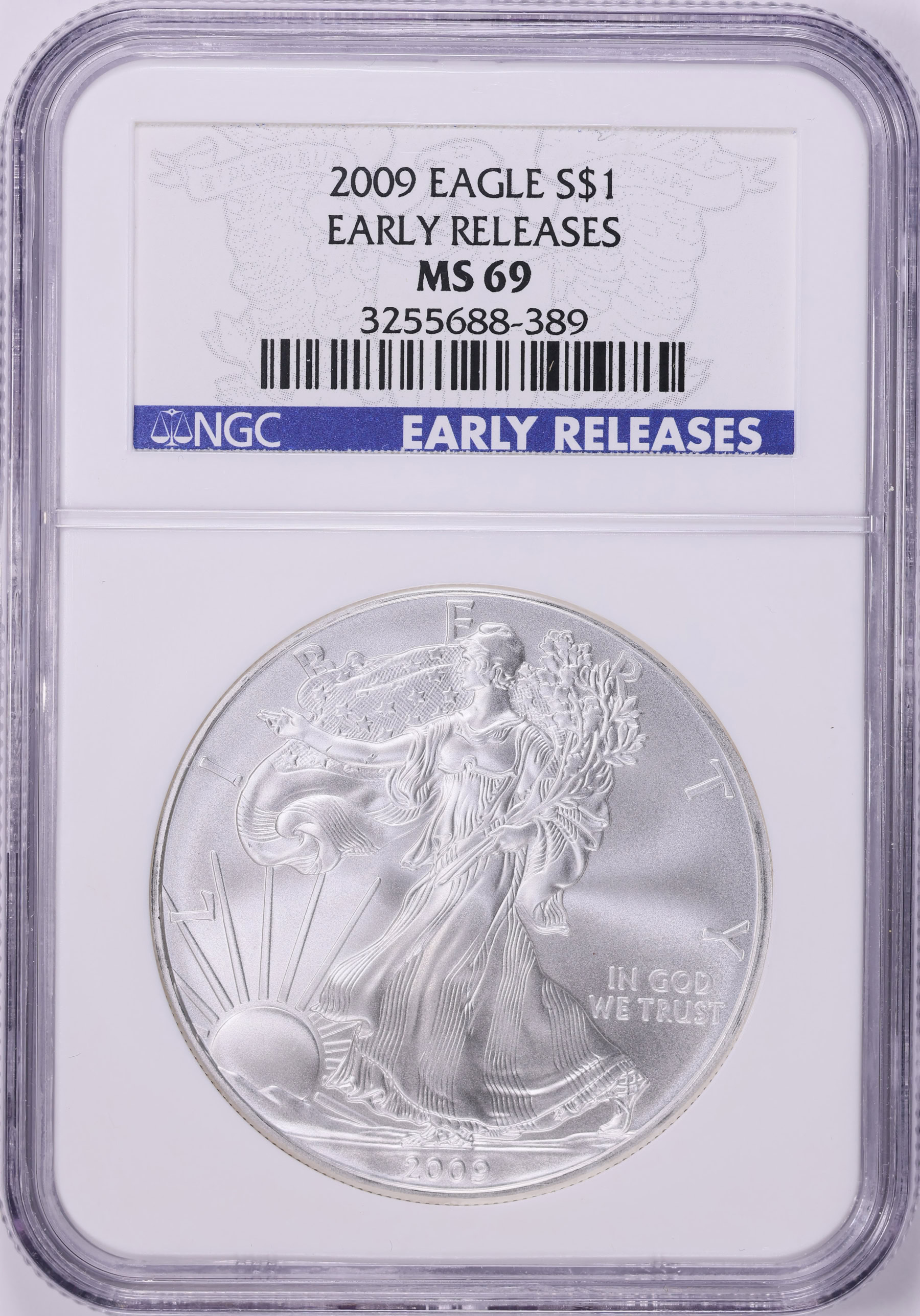 2009 $1 Silver Eagle Early Releases NGC MS-69 (Item 1955169