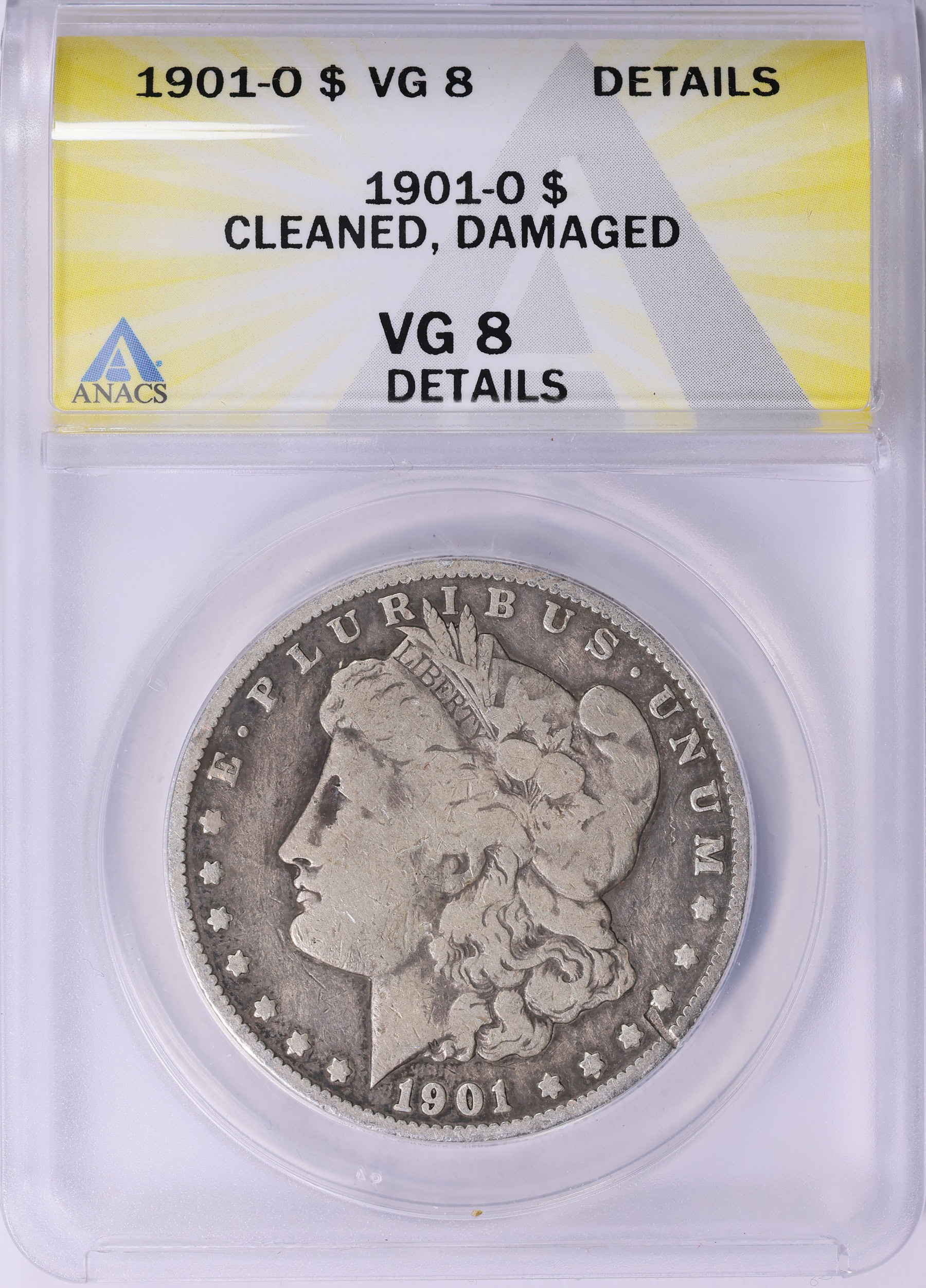 ゆ*み様 2020&2008アメリカイーグル銀貨2枚セット PCGS ANACS 1901-O Morgan Silver Dollar ANACS VG-8 Details (Item 1955651