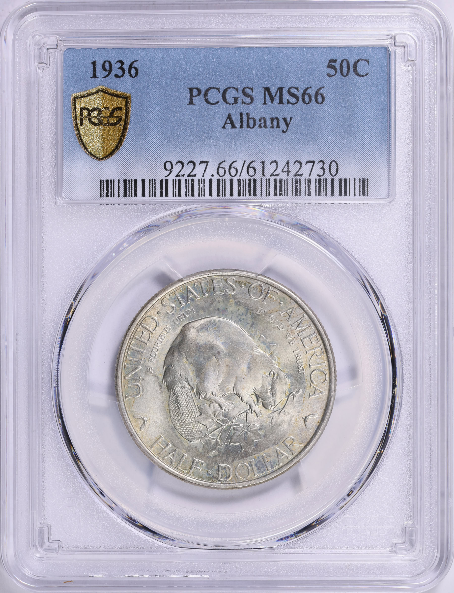 くま　カートリッジM1 1936 Albany, New York, Charter Anniversary Half Dollar PCGS MS-66