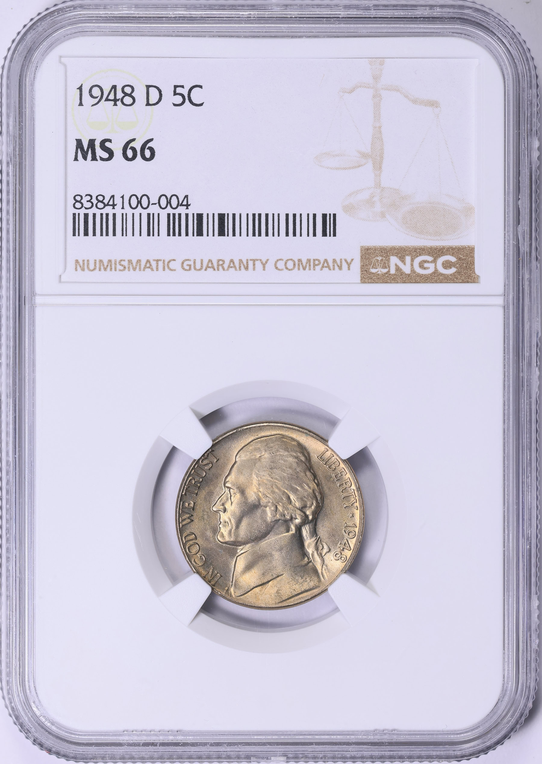 1948-D Jefferson Nickel NGC MS-66 (Item 1956644