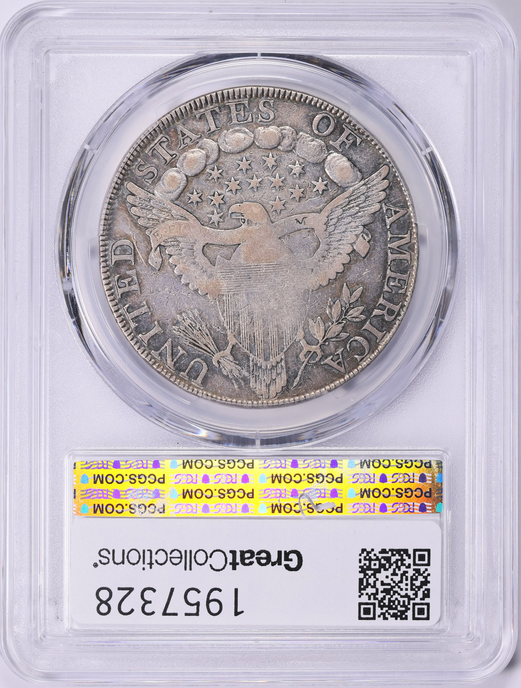 1798 Draped Bust Silver Dollar B-18 BB-103 Point 9 4 Lines PCGS F