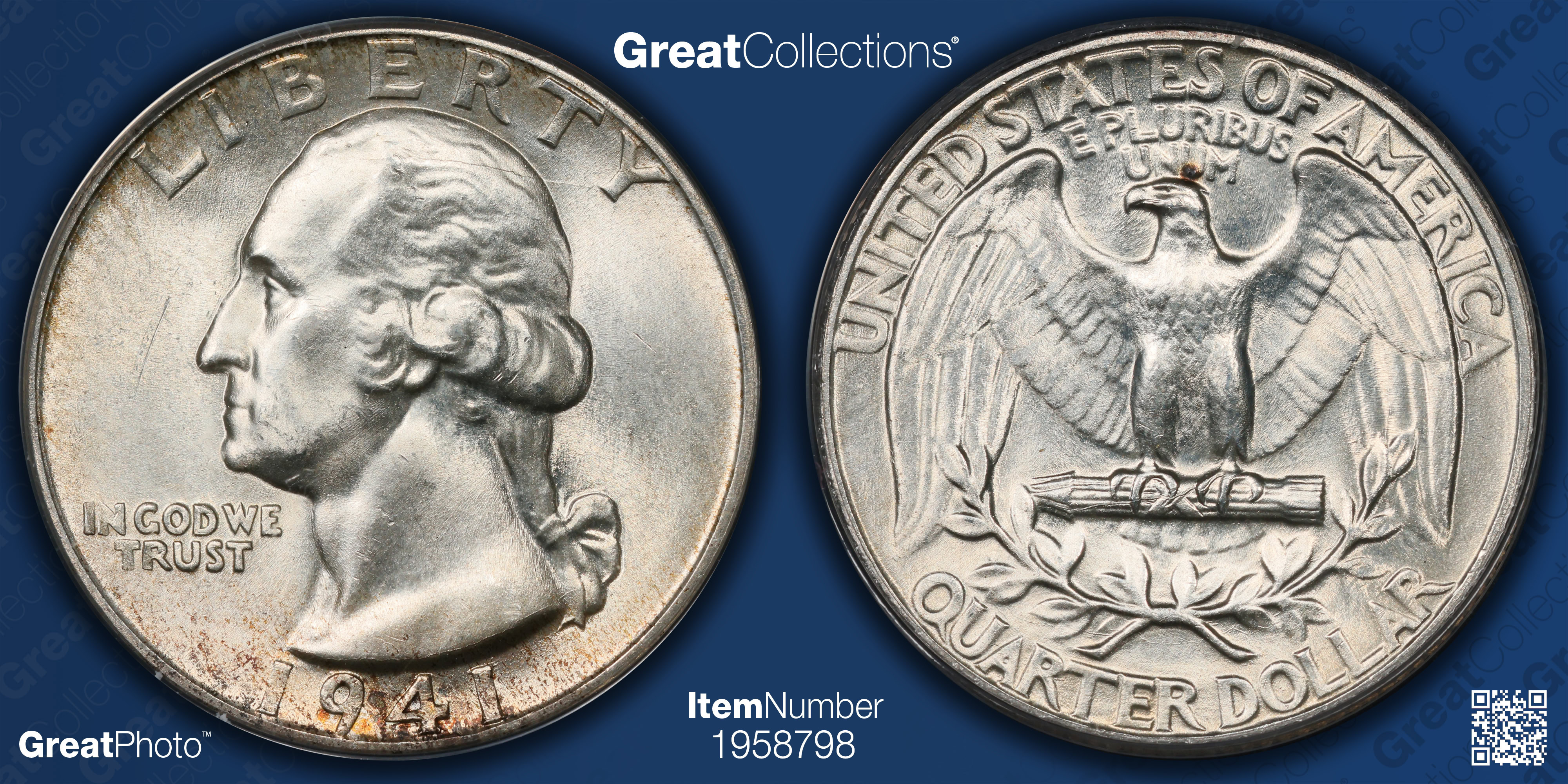 Quarters With Gouges Around Rim 1941 Washington Quarter Reverse Die Gouges ANACS MS-64 | ANACS Cert ...