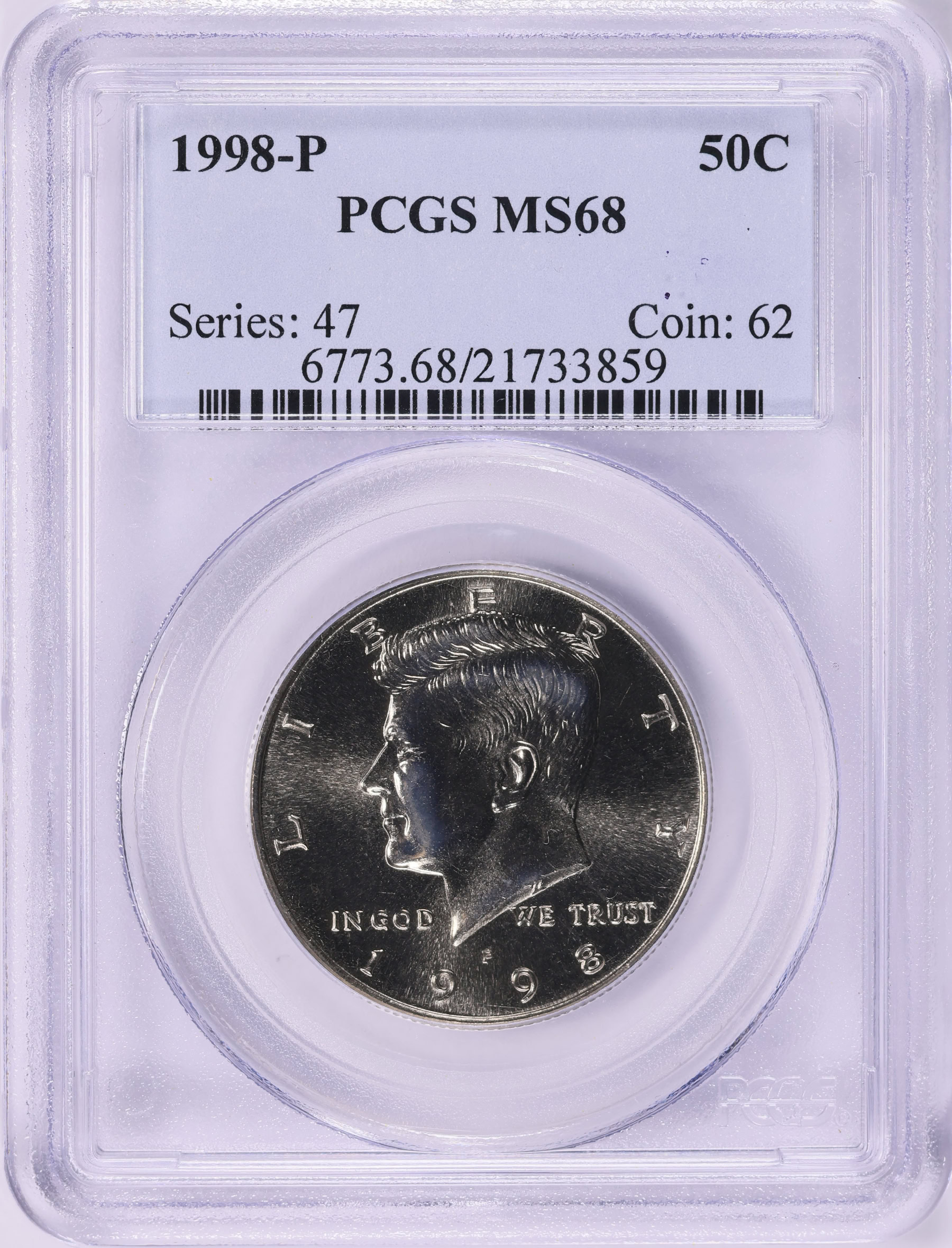 【廃盤 レア✨】 「セントラル・ステーション('98ブラジル)」 1998-P Kennedy Half Dollar PCGS MS-68 (Item 1959883