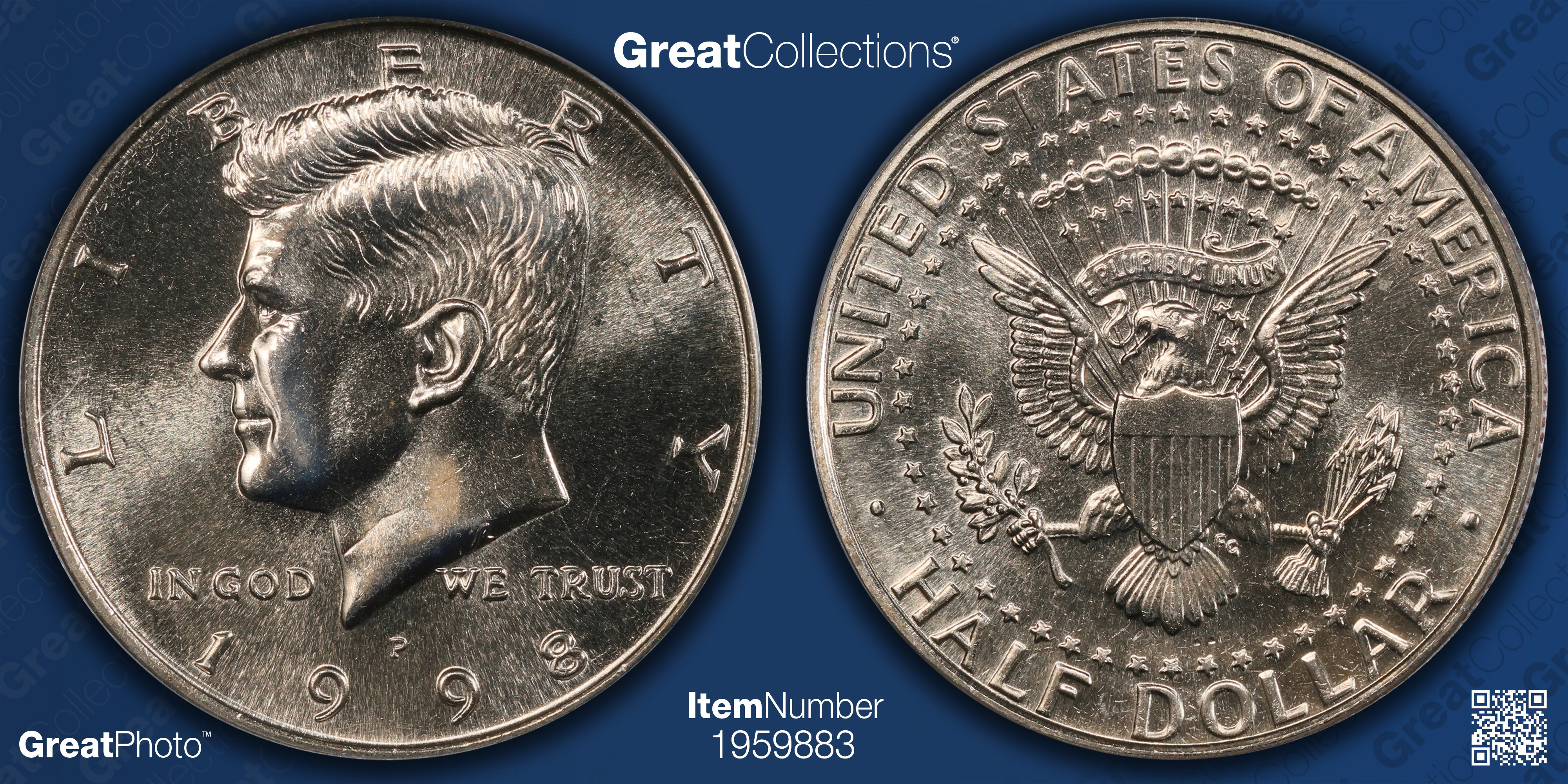 【廃盤 レア✨】 「セントラル・ステーション('98ブラジル)」 1998-P Kennedy Half Dollar PCGS MS-68 (Item 1959883