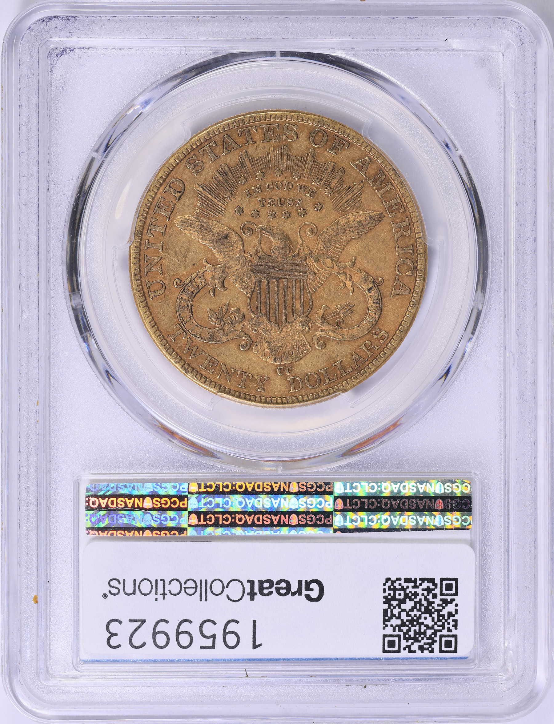 1893-CC Liberty Gold Double Eagle PCGS XF-45 (CAC Green) (Item