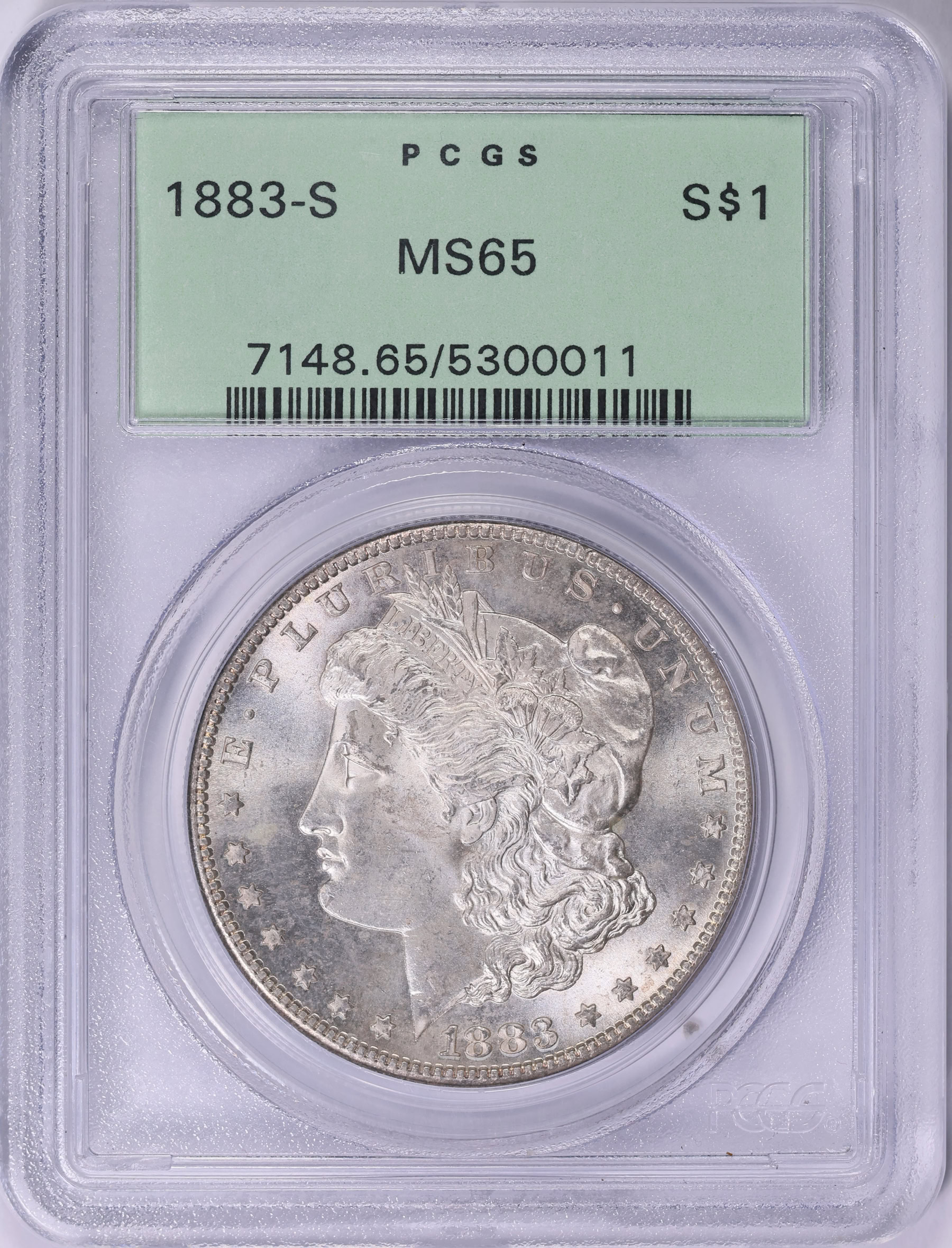 1883-S Morgan Silver Dollar PCGS MS-65 OGH (Item 1960157