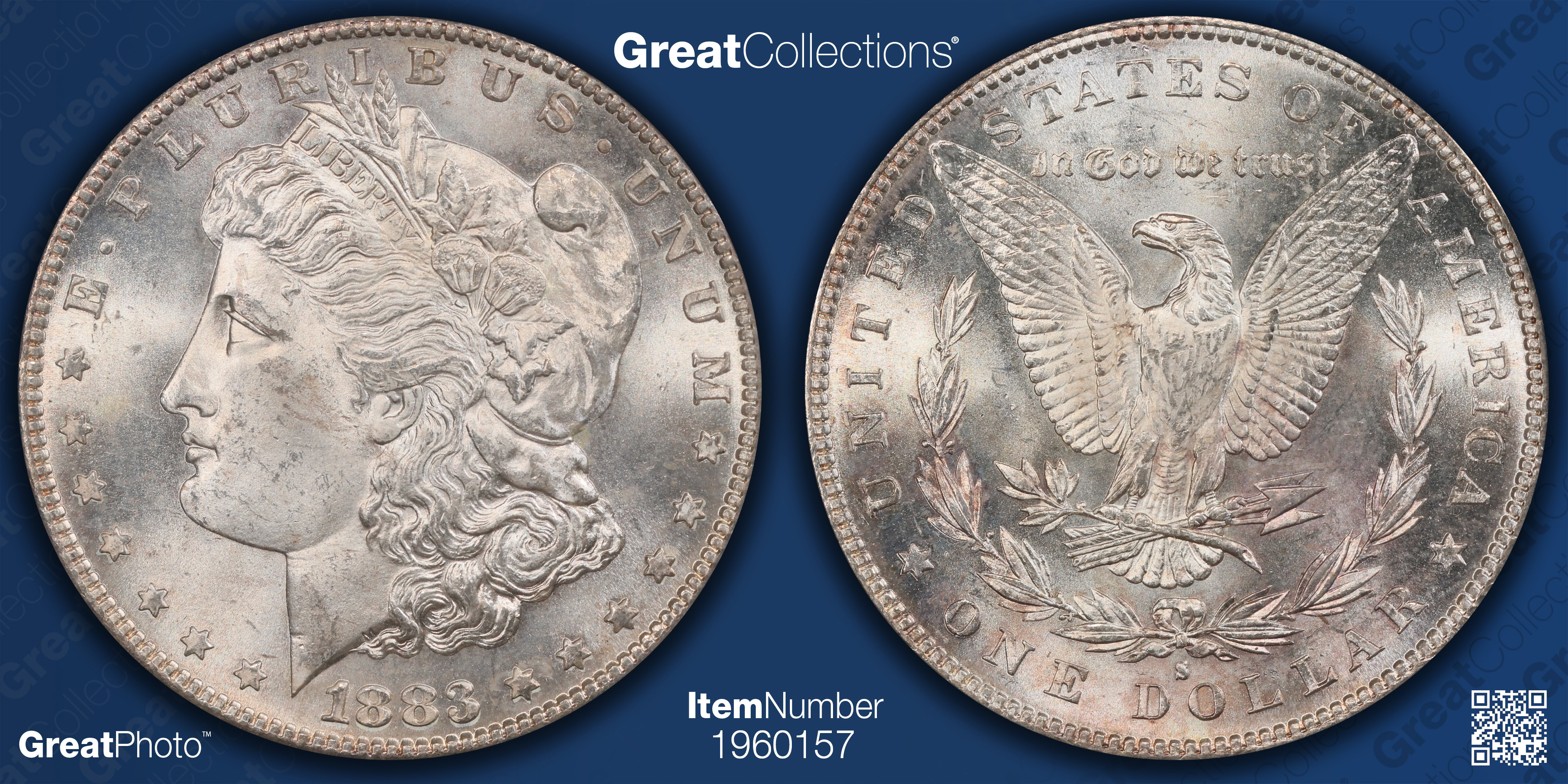 1883-S Morgan Silver Dollar PCGS MS-65 OGH (Item 1960157