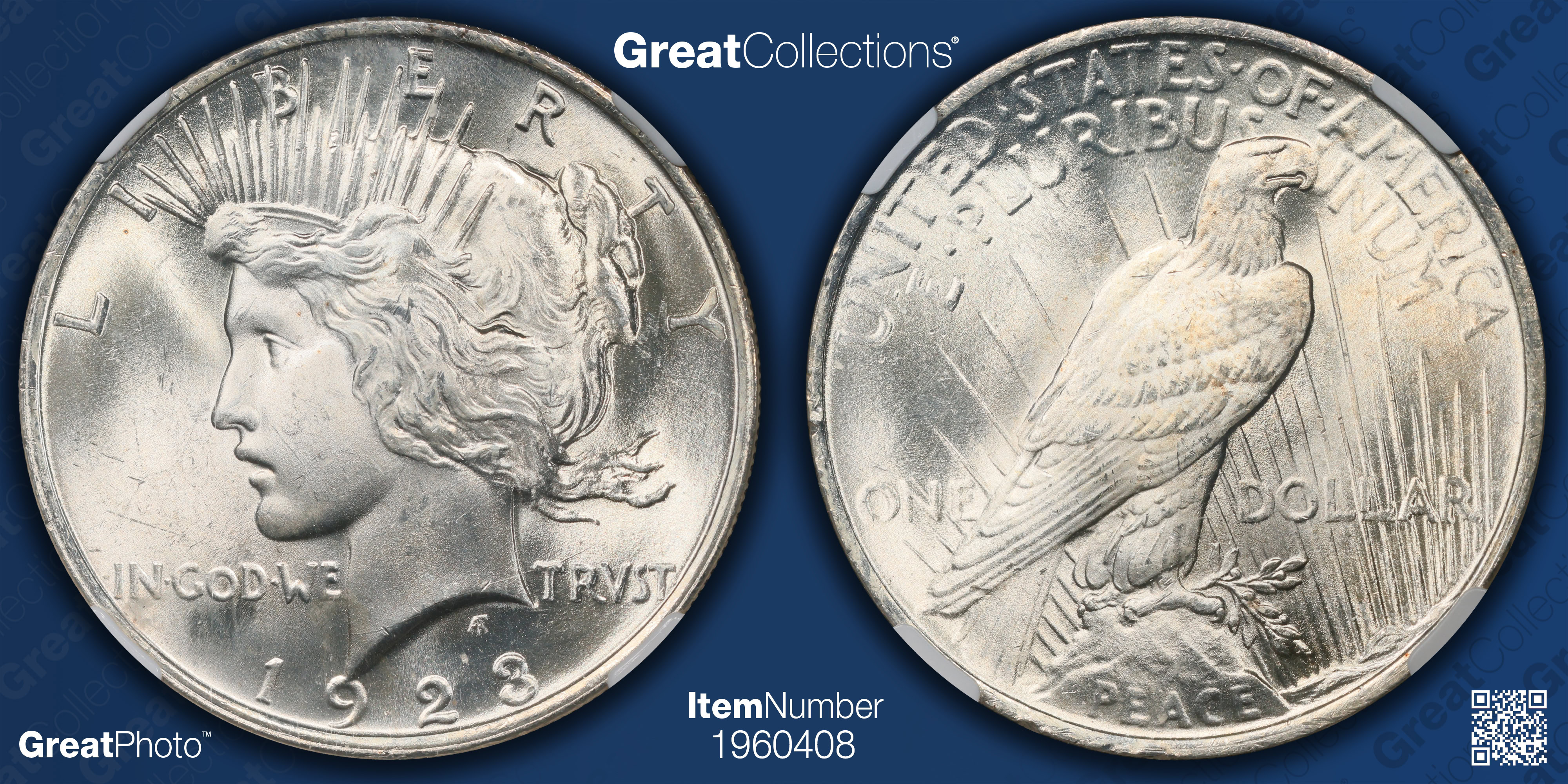 1923 Peace Silver Dollar NGC MS-65 (CAC Green) (Item 1960408 ...