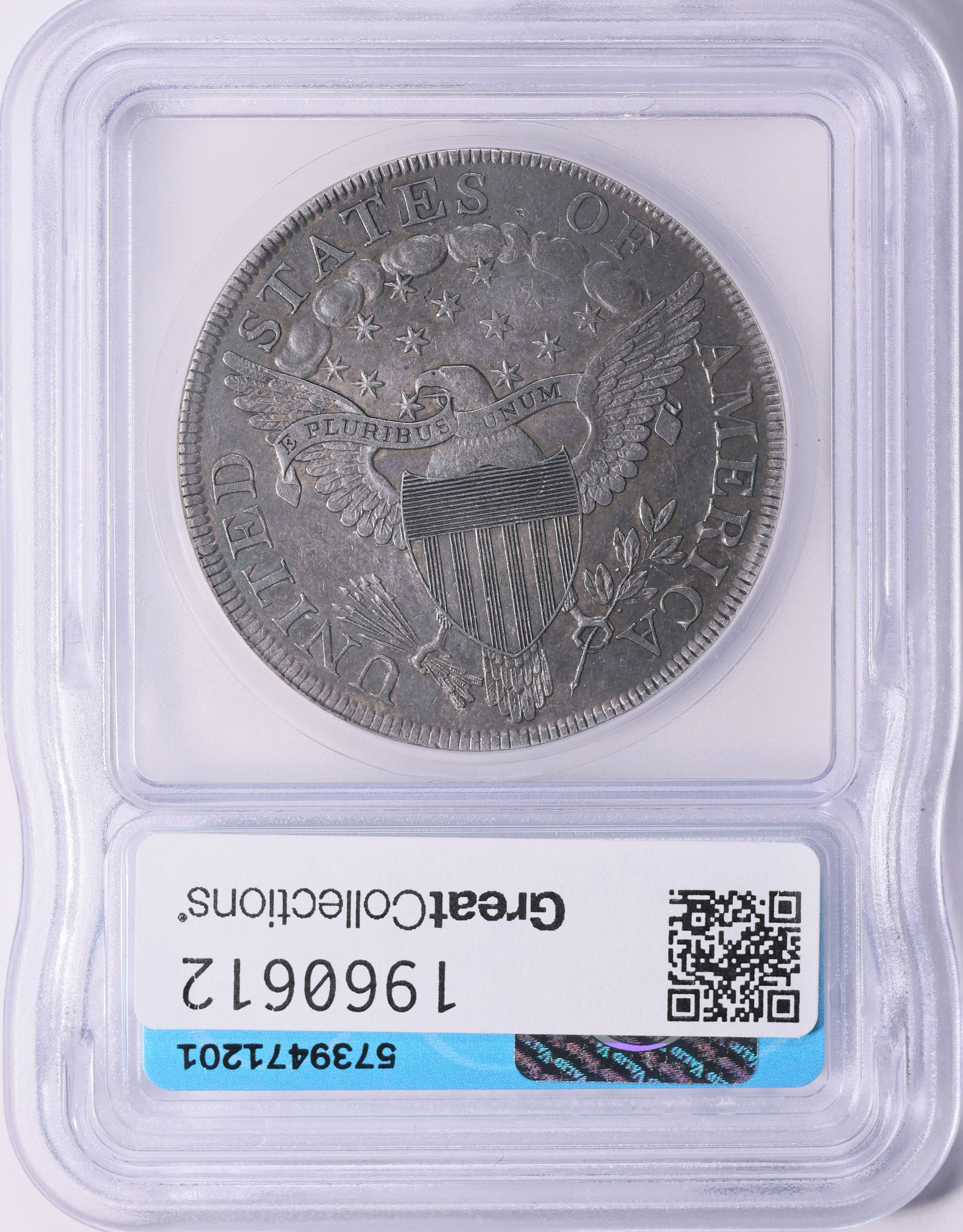 1798 Draped Bust Silver Dollar Close Date ICG XF-45 (Item 1960612