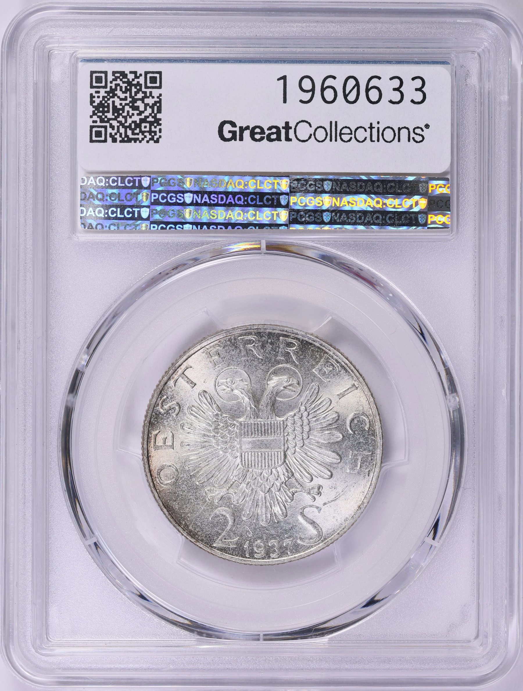 WCCF EXTRA、KOLE Austria 1937 Silver 2 Schilling Completion of St.Charles Cathedral