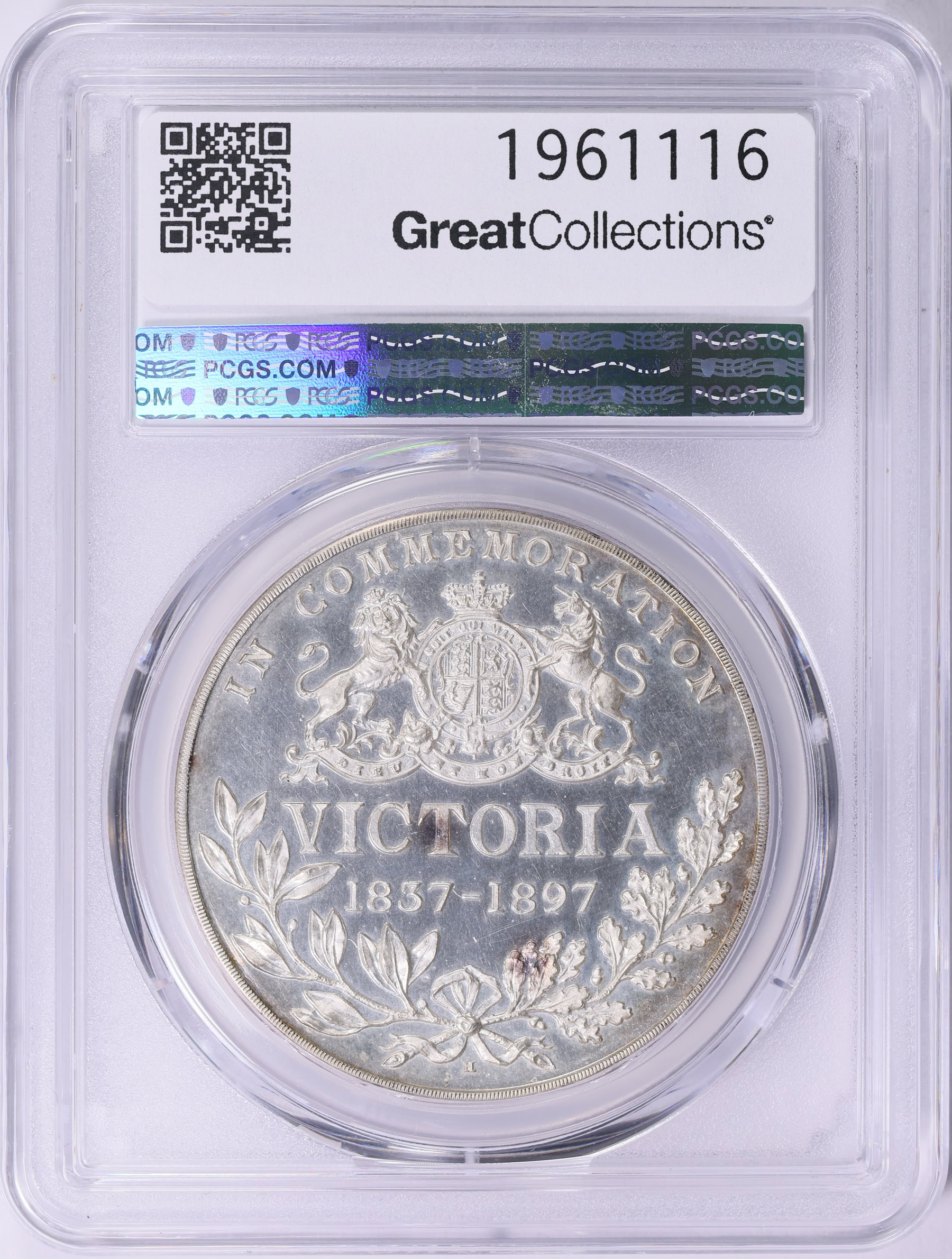 Great Britain 1897-H Silver 39mm Queen Victoria Diamond Jubilee