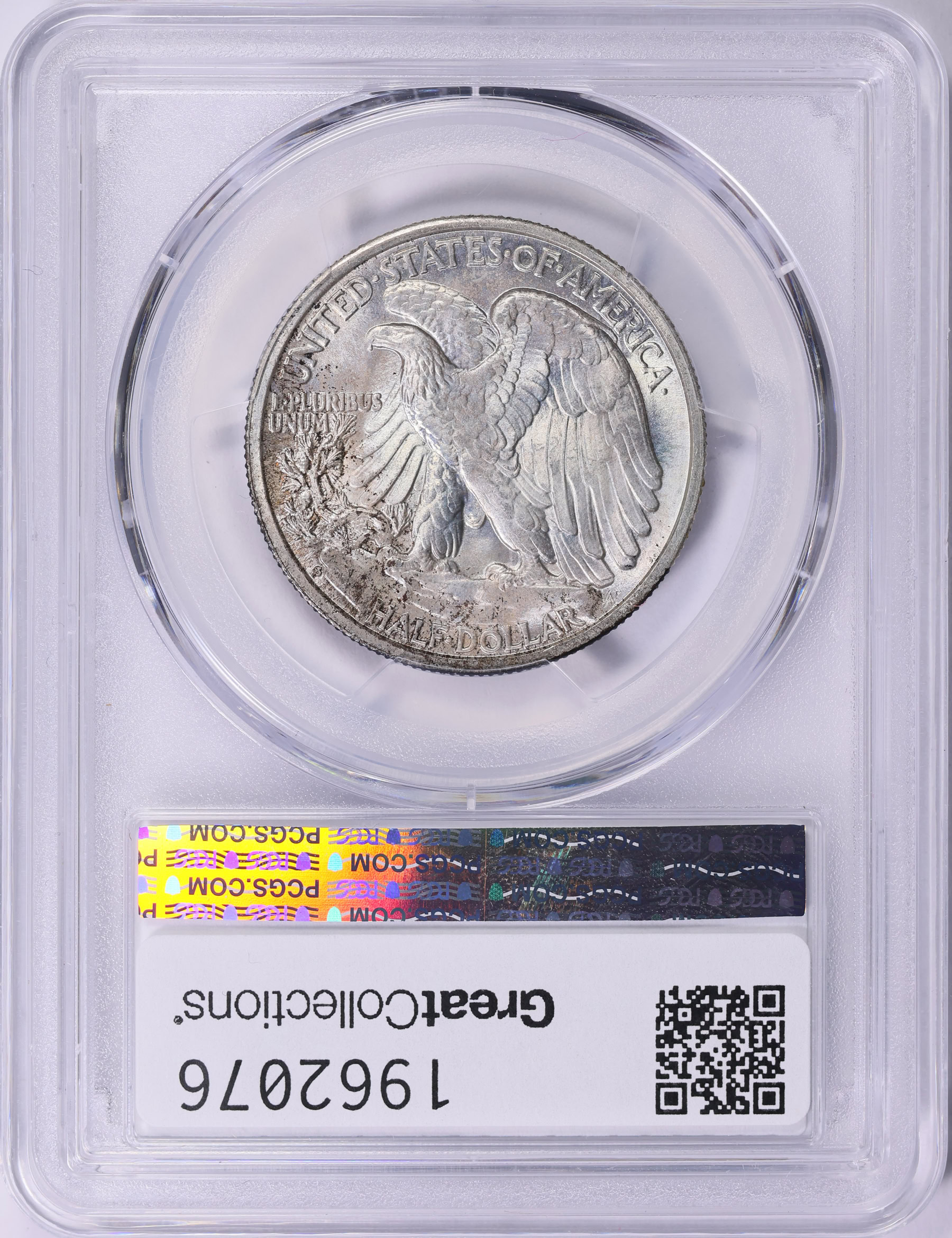 タイ ラーマ7世50サタン銀貨 仏暦2472(1929年)【PCGS MS64】 タイ ラーマ7世50サタン銀貨 仏暦2472(1929年)【PCGS MS64】 タイ ラーマ