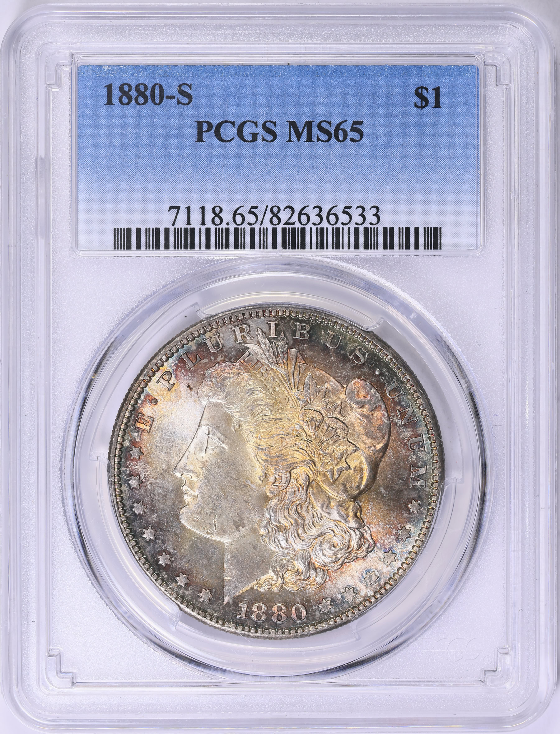 1880-S Morgan Silver Dollar PCGS MS-65 (Toned) (Item 1963226 ...