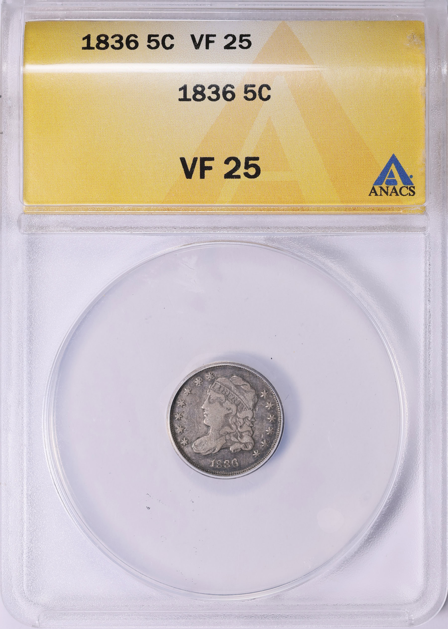 1836 Capped Bust Half Dime ANACS VF-25 (Item 1963298