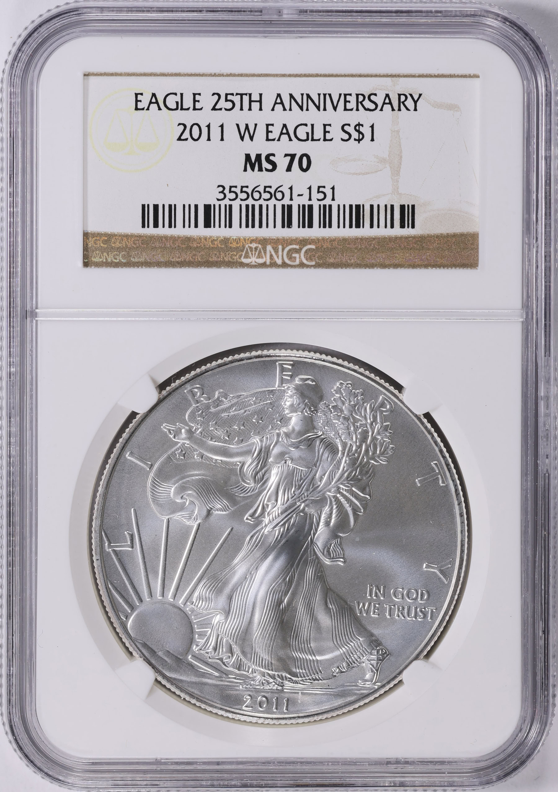 2011-W $1 Silver Eagle Burnished NGC MS-70 (Item 1963975