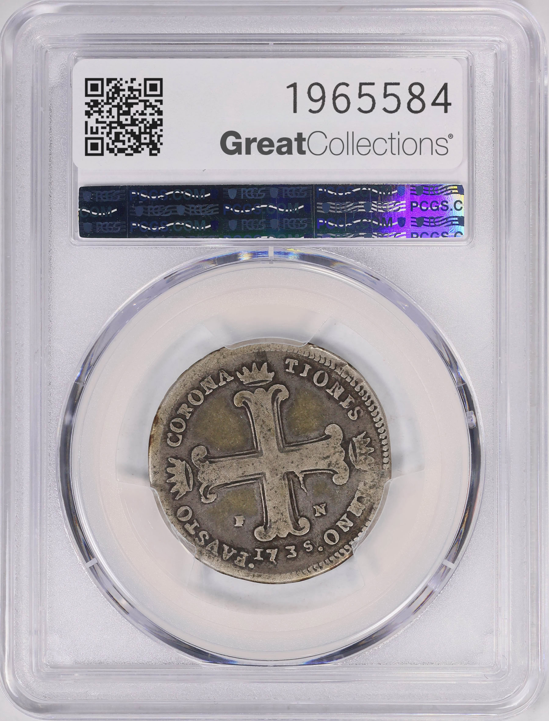 Italy - Sicily 1735-FN Silver 3 Tari Coronation KM-147 PCGS VG-10 (Item ...