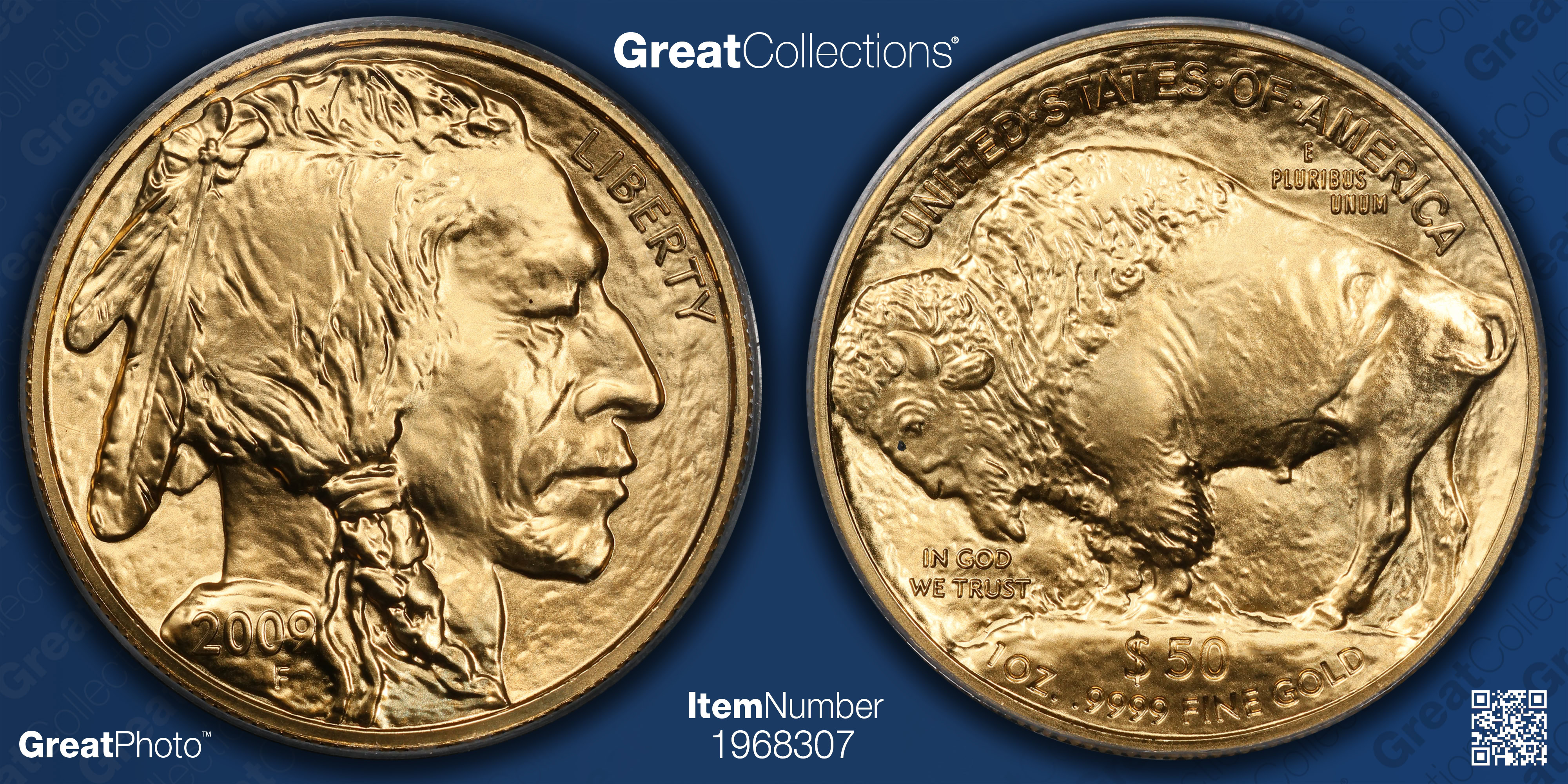 2009 $50 One-Ounce Gold American Buffalo First Strike PCGS MS-70 (Item ...