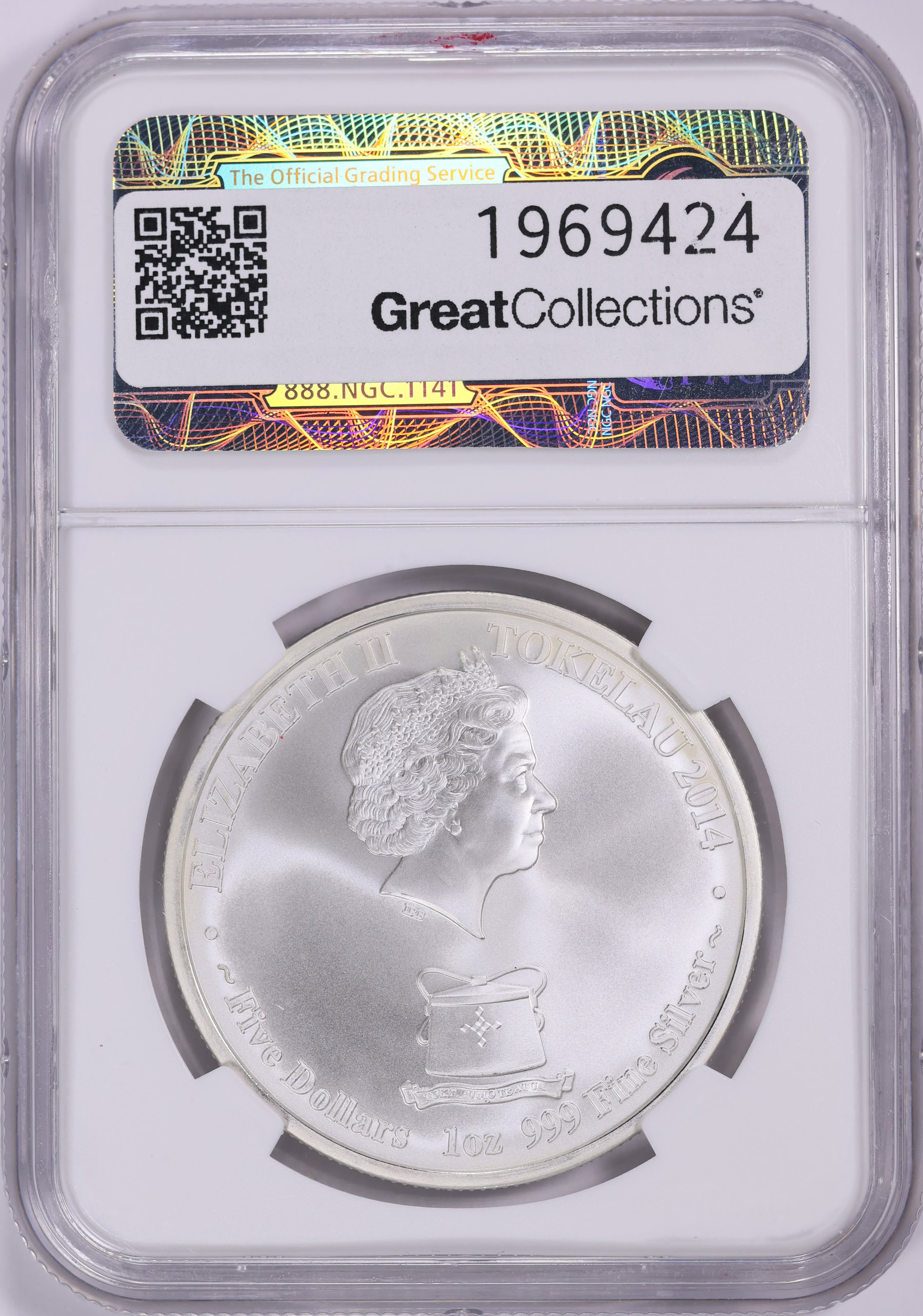 Tokelau 2014 Silver $5 Lunar Series, Year of the Horse KM-71 Early