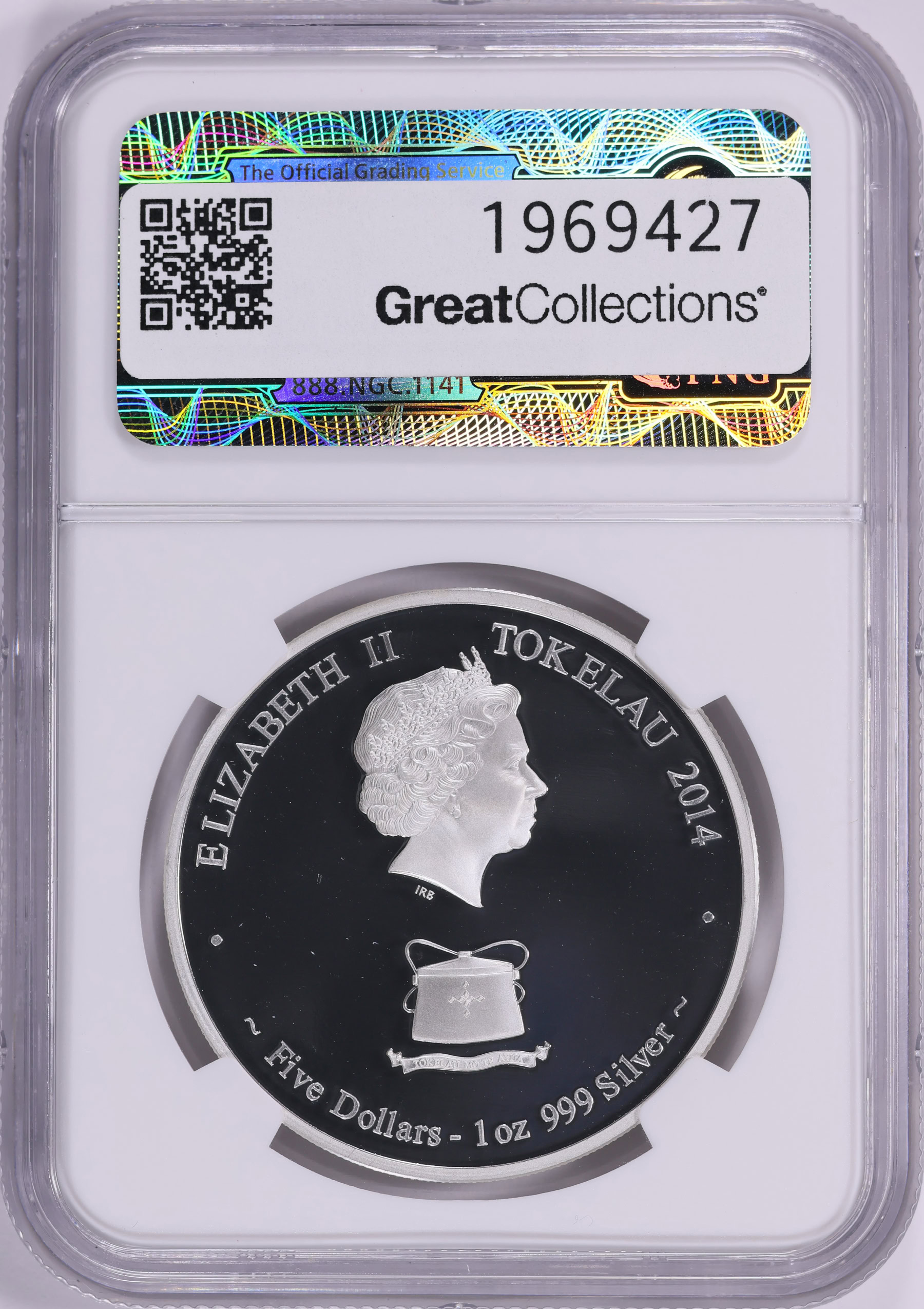 Tokelau Islands 2014 Gilt Silver $5 Lunar Series, Year of the