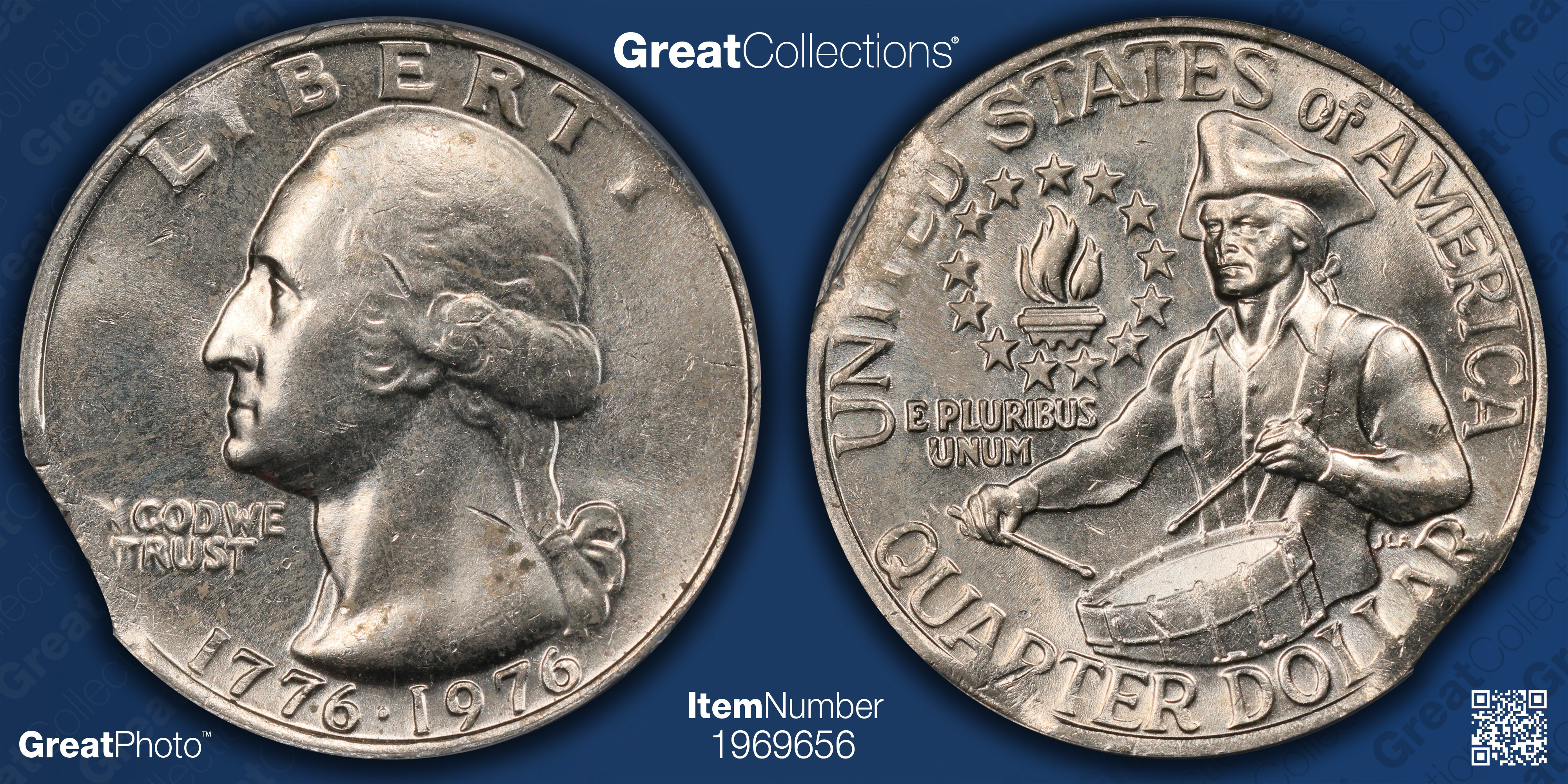 Mint Error 1976 Washington Quarter Triple Clip 5.53 Grams ANACS MS-63 ...