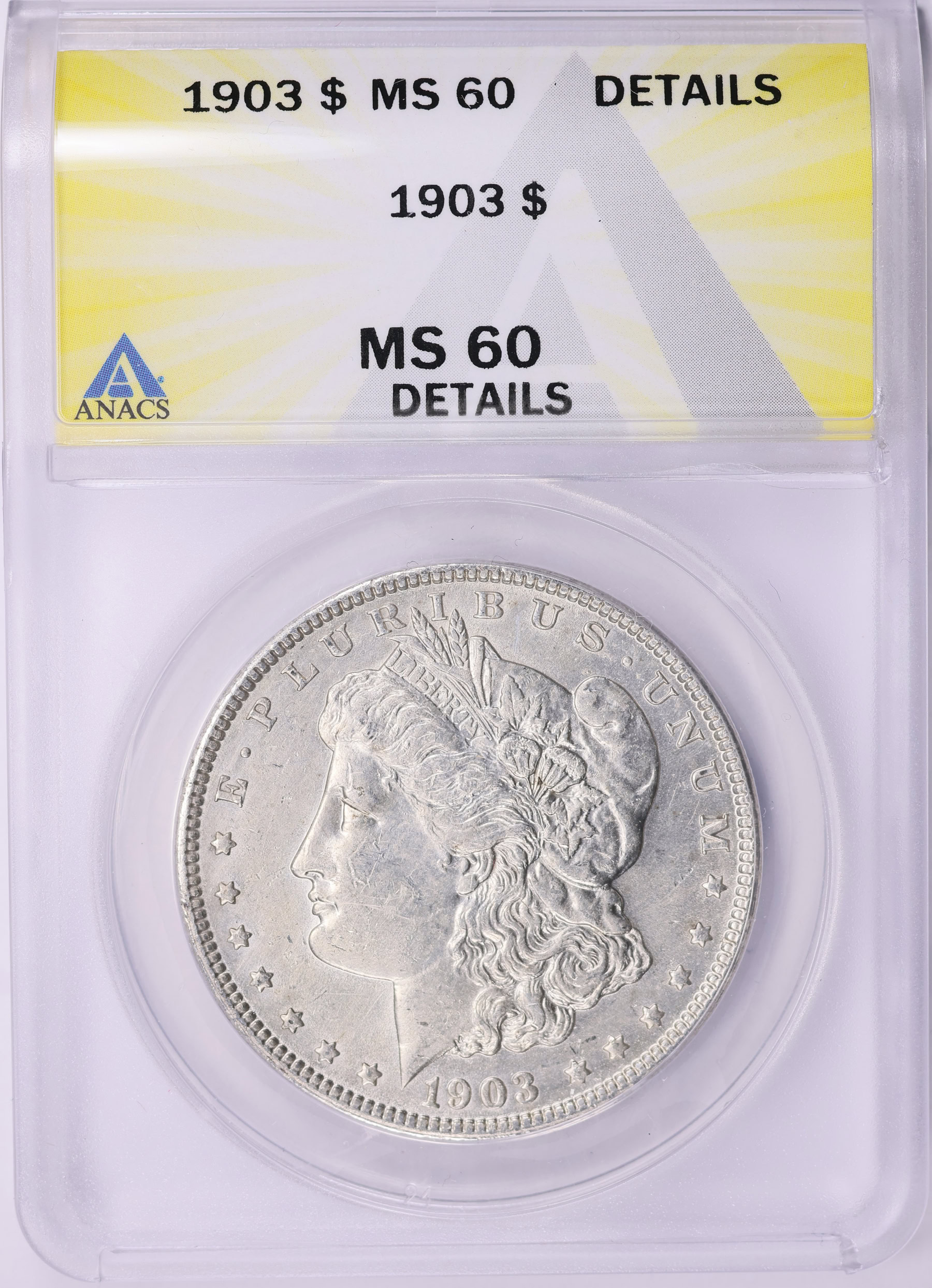 1903 Morgan Silver Dollar ANACS MS-60 Details (Item 1969775