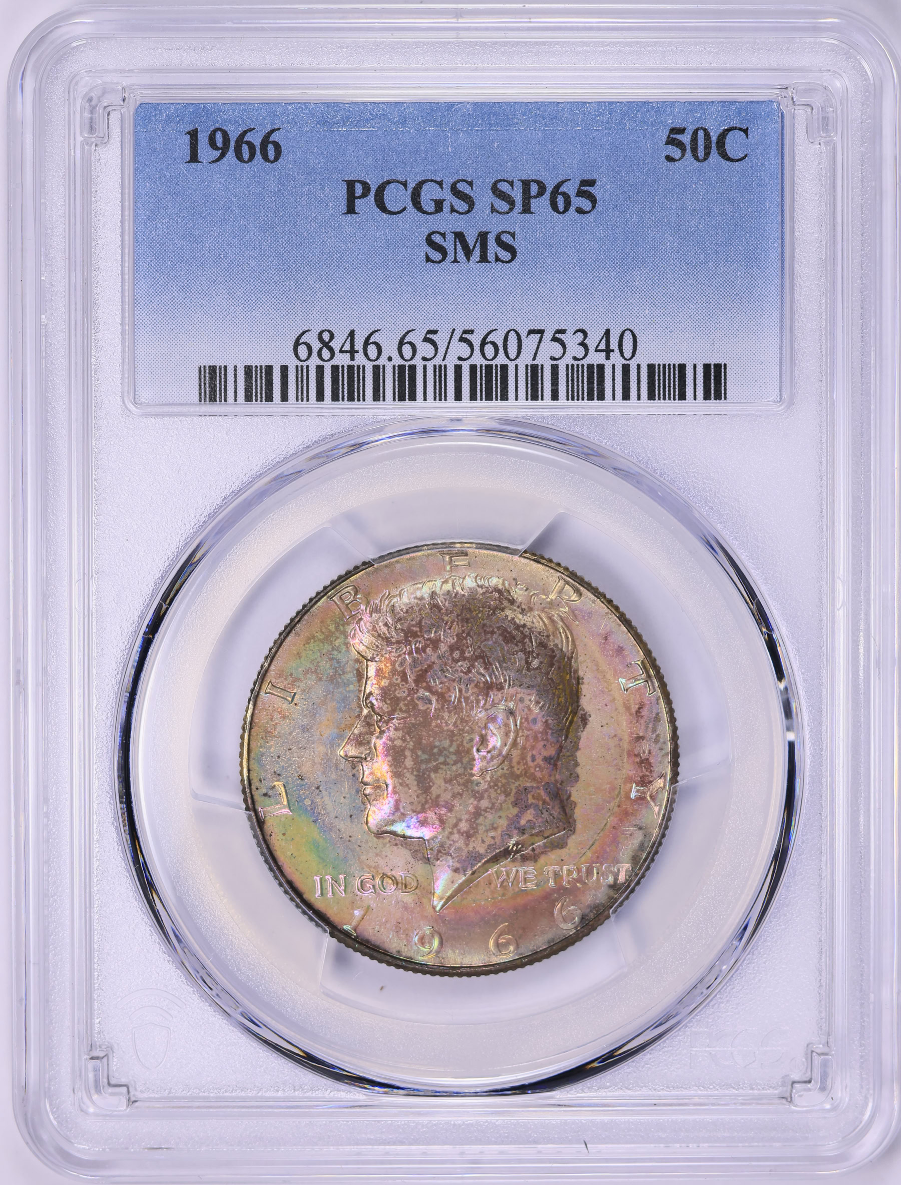 1966 Kennedy Half Dollar SMS PCGS SP-65 (Toned) (Item 1970539