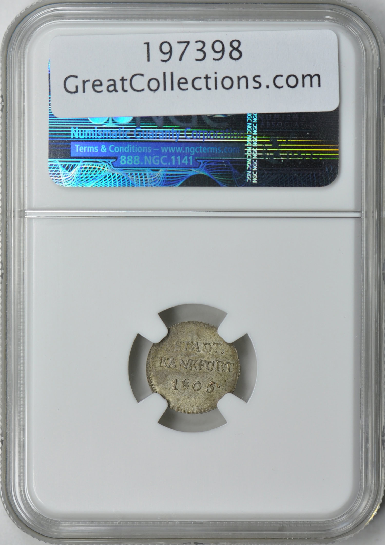 Germany - Frankfurt 1805-GB GH Kreuzer KM-295 NGC MS-63 | NGC Cert