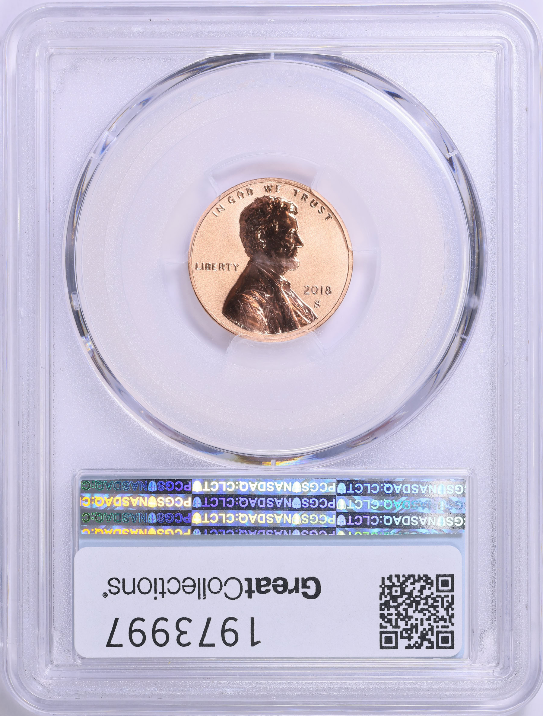 2018-S Lincoln Cent Shield Reverse Proof (From the 50th Anniversary Set ...
