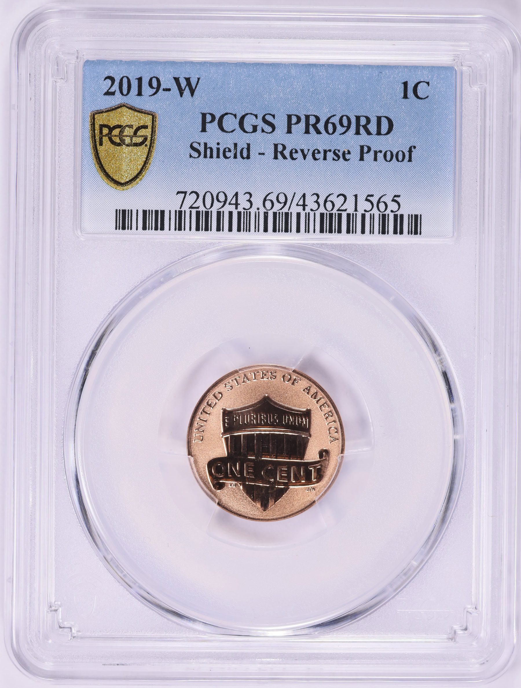 2019-W Lincoln Cent Shield Reverse Proof PCGS Proof-69 RD (Item 1974530 ...
