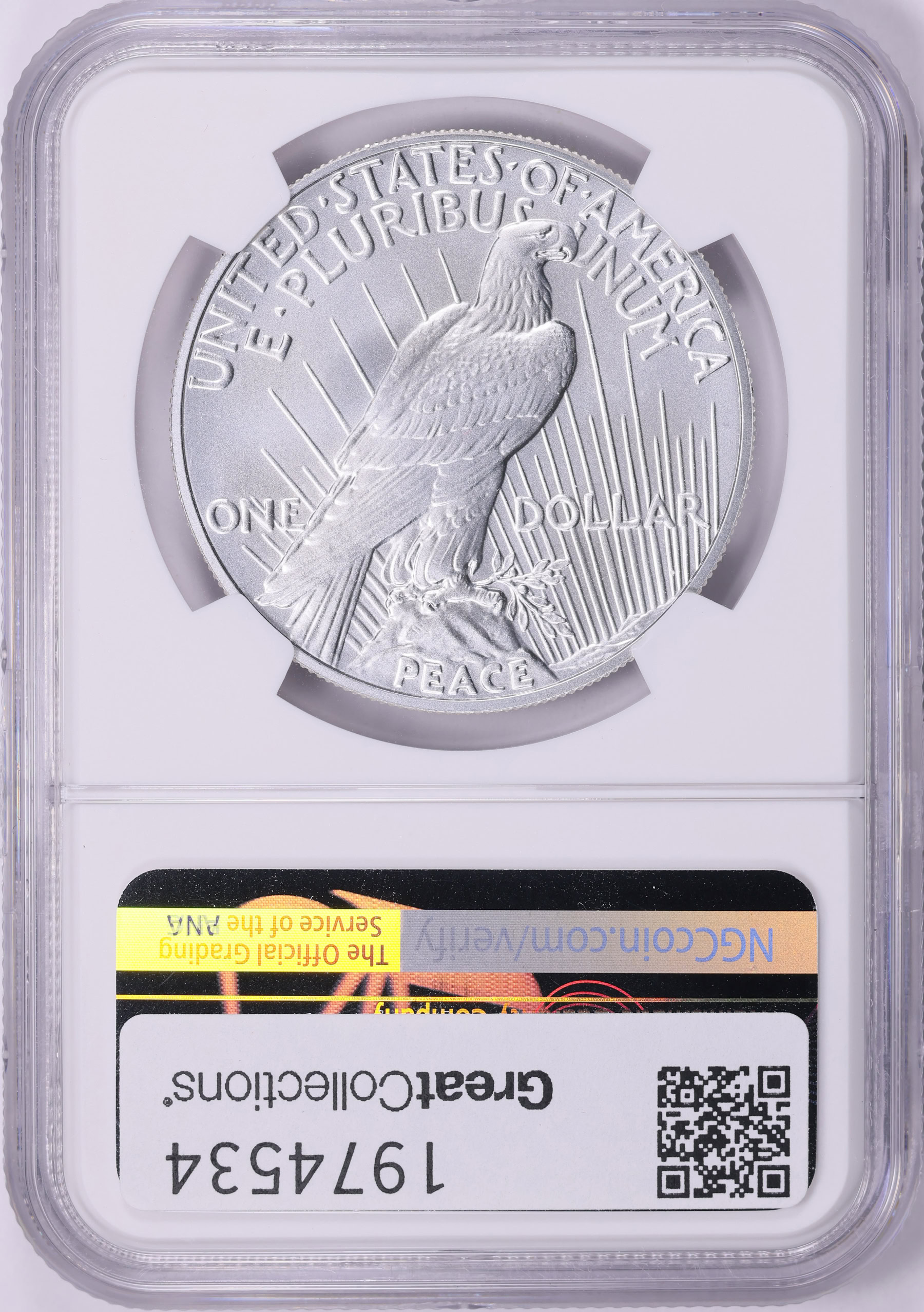 2025 Peace Silver Dollar Early Releases NGC MS-69 | NGC Cert