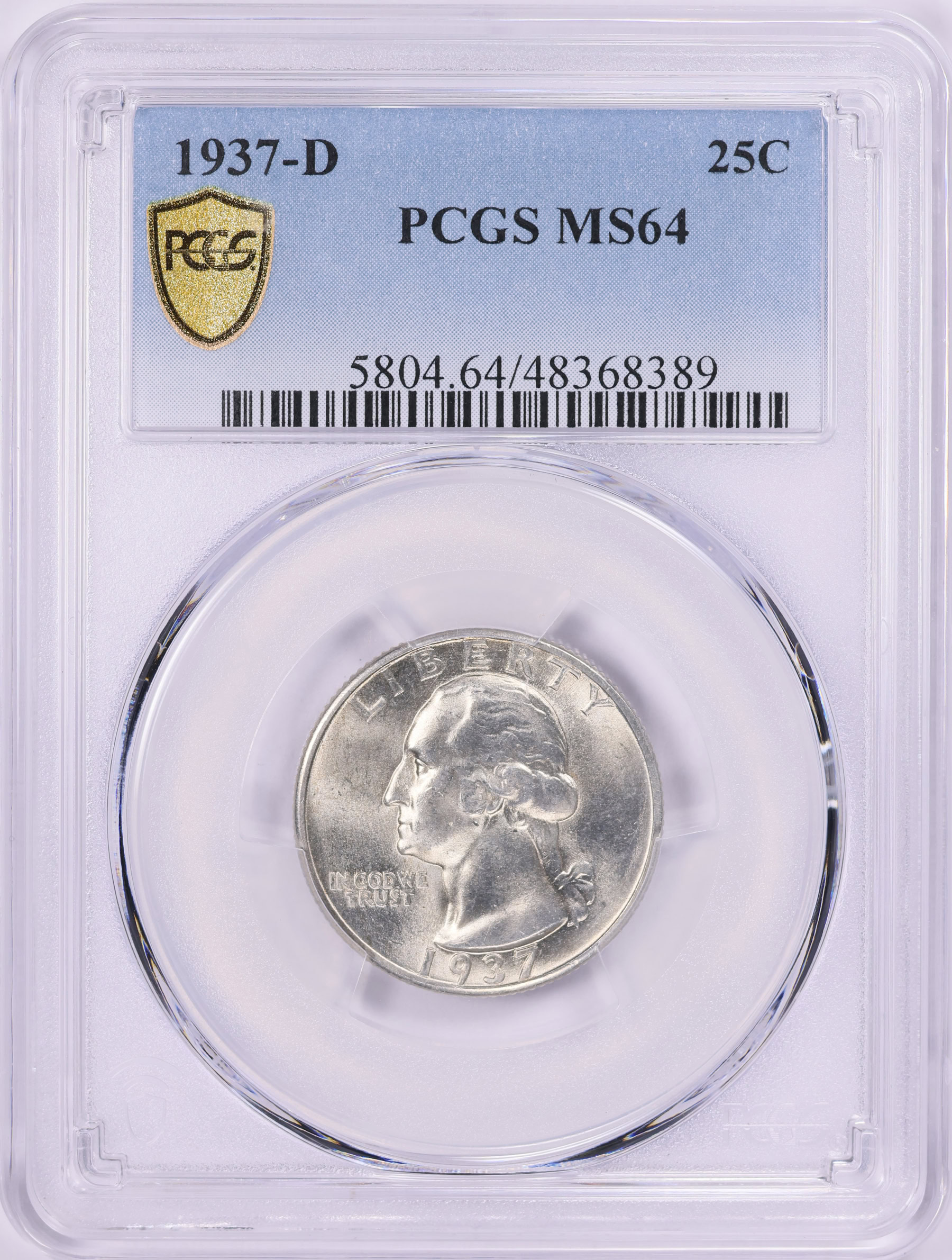1937-D Washington Quarter PCGS MS-64 (Item 1974595