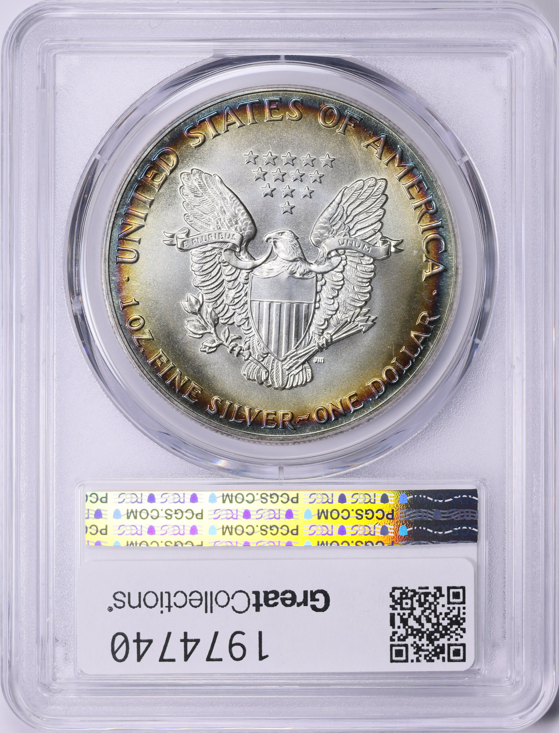 1987 $1 Silver Eagle PCGS MS-68 (Toned) (Item 1974740