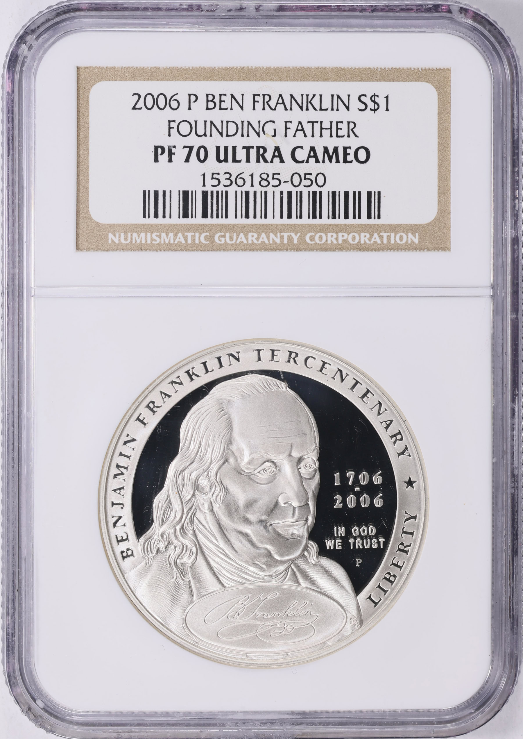 2006-P Benjamin Franklin Tercentenary Founding Father Silver